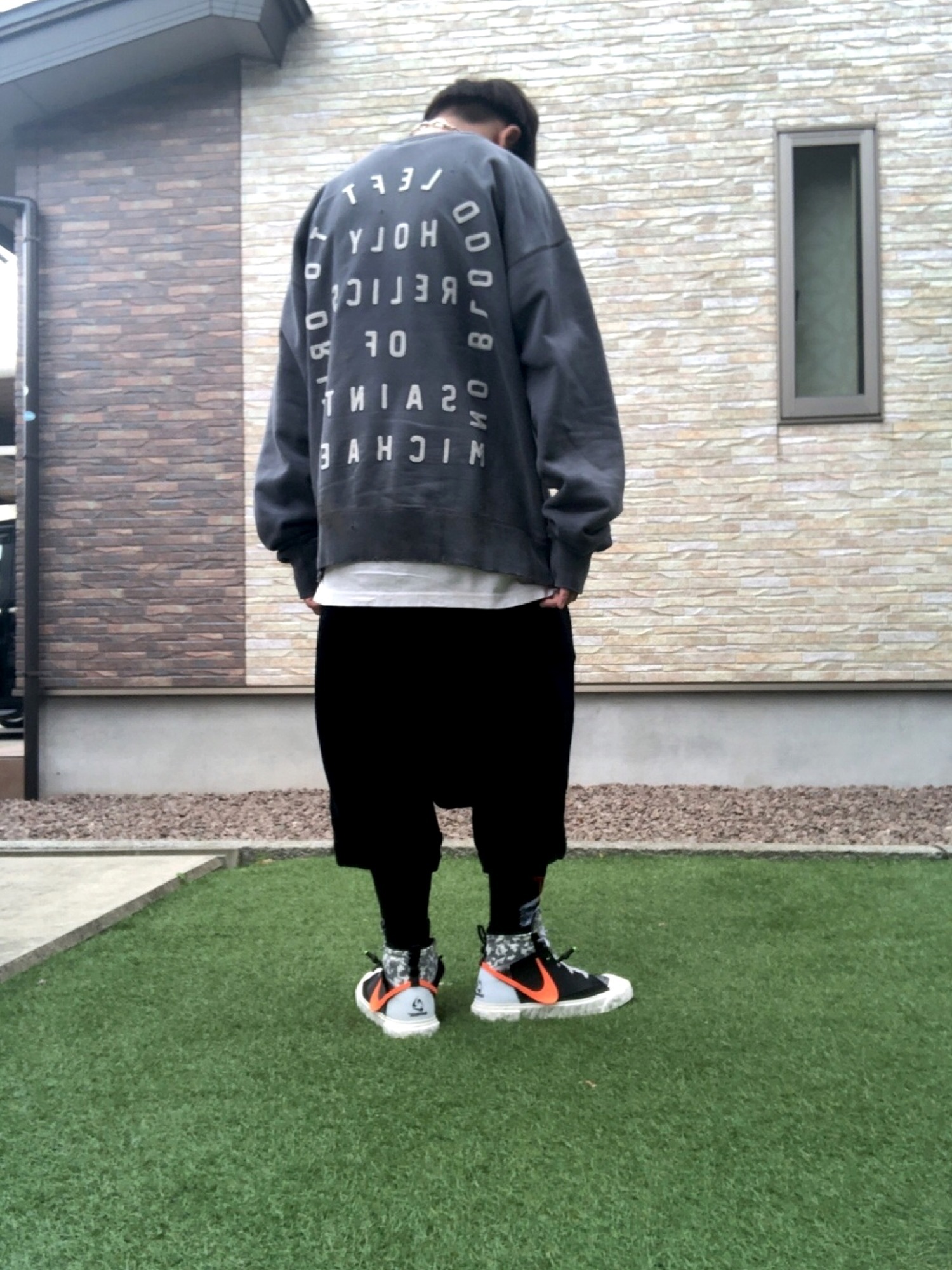Julius - クロップドサルエルパンツ - men - コットン/ウール - 4を