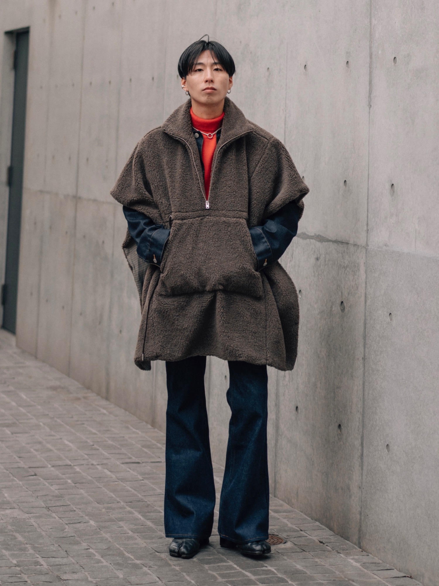 バトナー BATONER FLEECE WOOL TURTLE NECK フリースウールタートルネックニット セーター 長袖 ストレッチ ウール 2 茶 BN-20FL-034 BATONER（バトナー）の「【BATONER】FLEECE WOOL TURTLE NACK