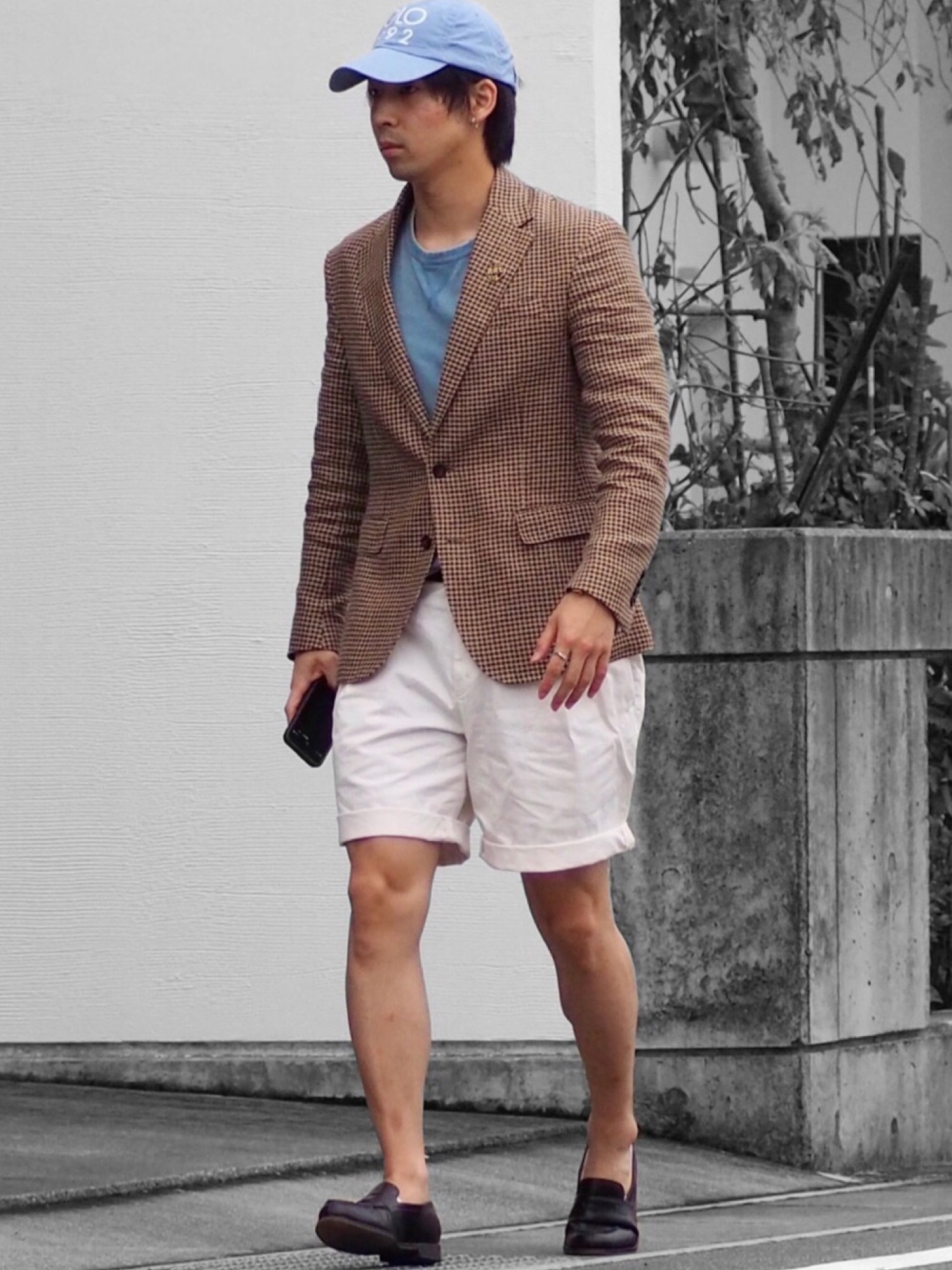 POLO RALPH LAURENのテーラードジャケットを使った「ショートパンツ 