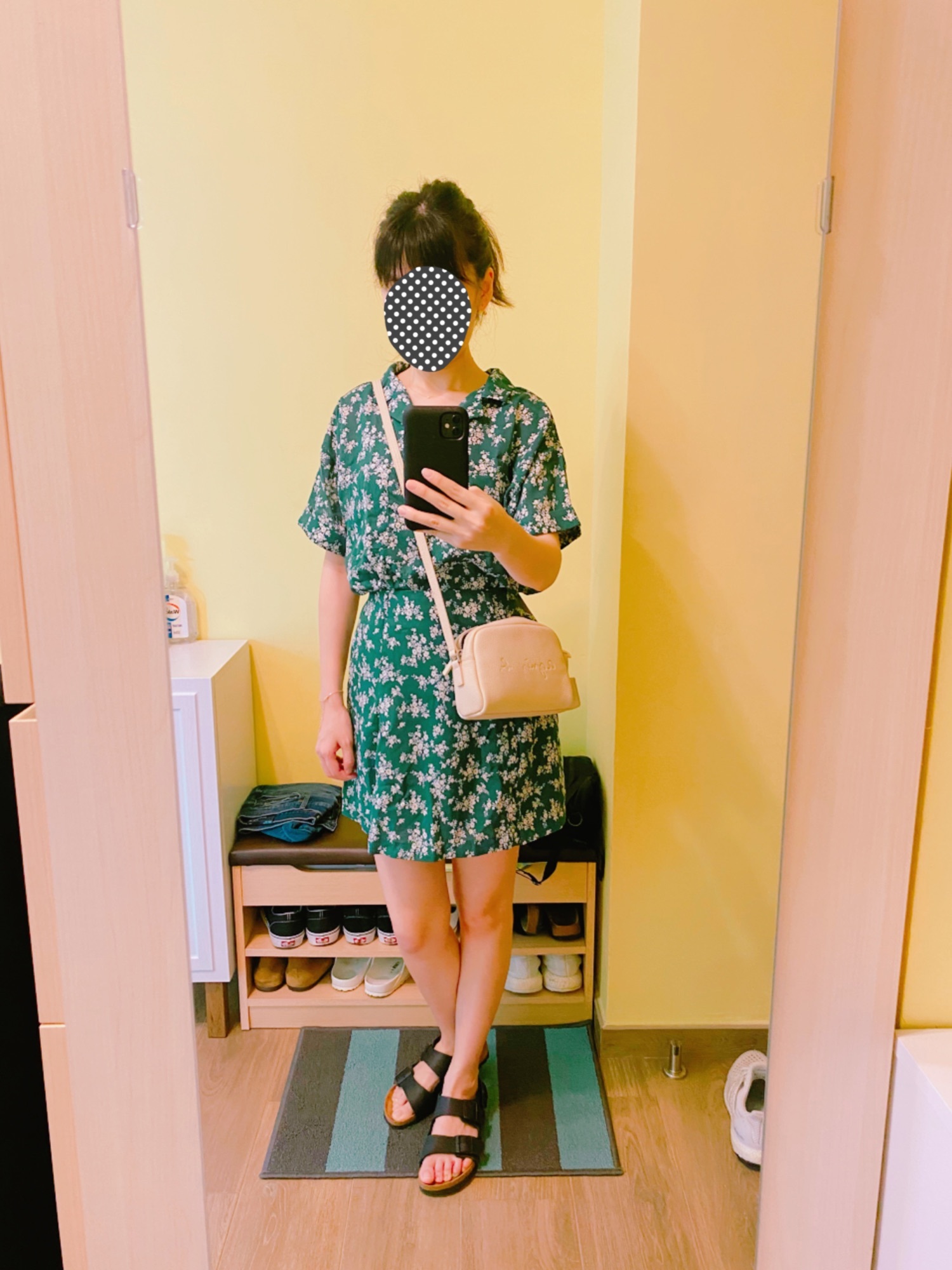 Heather（ヘザー）の「コバナガラベルトツキミニスカート 838844