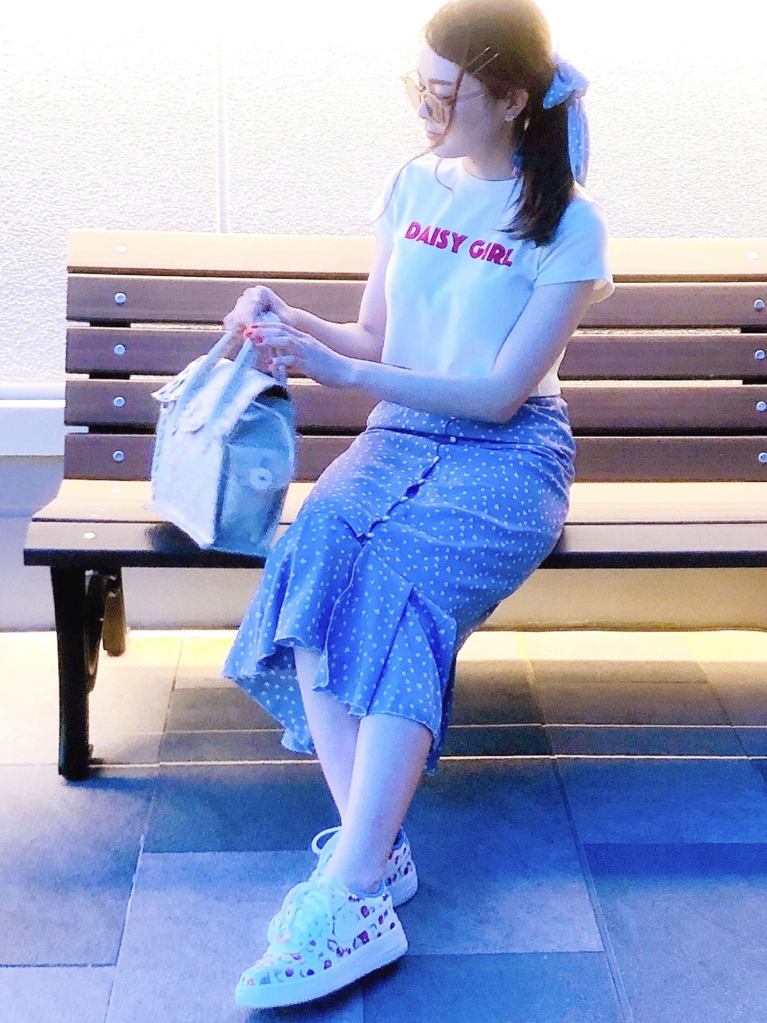 【新品】lilLilly ハートデニムスカート White STANDARD WARDROBEデニムスカート セットアップ可|Lee|リー