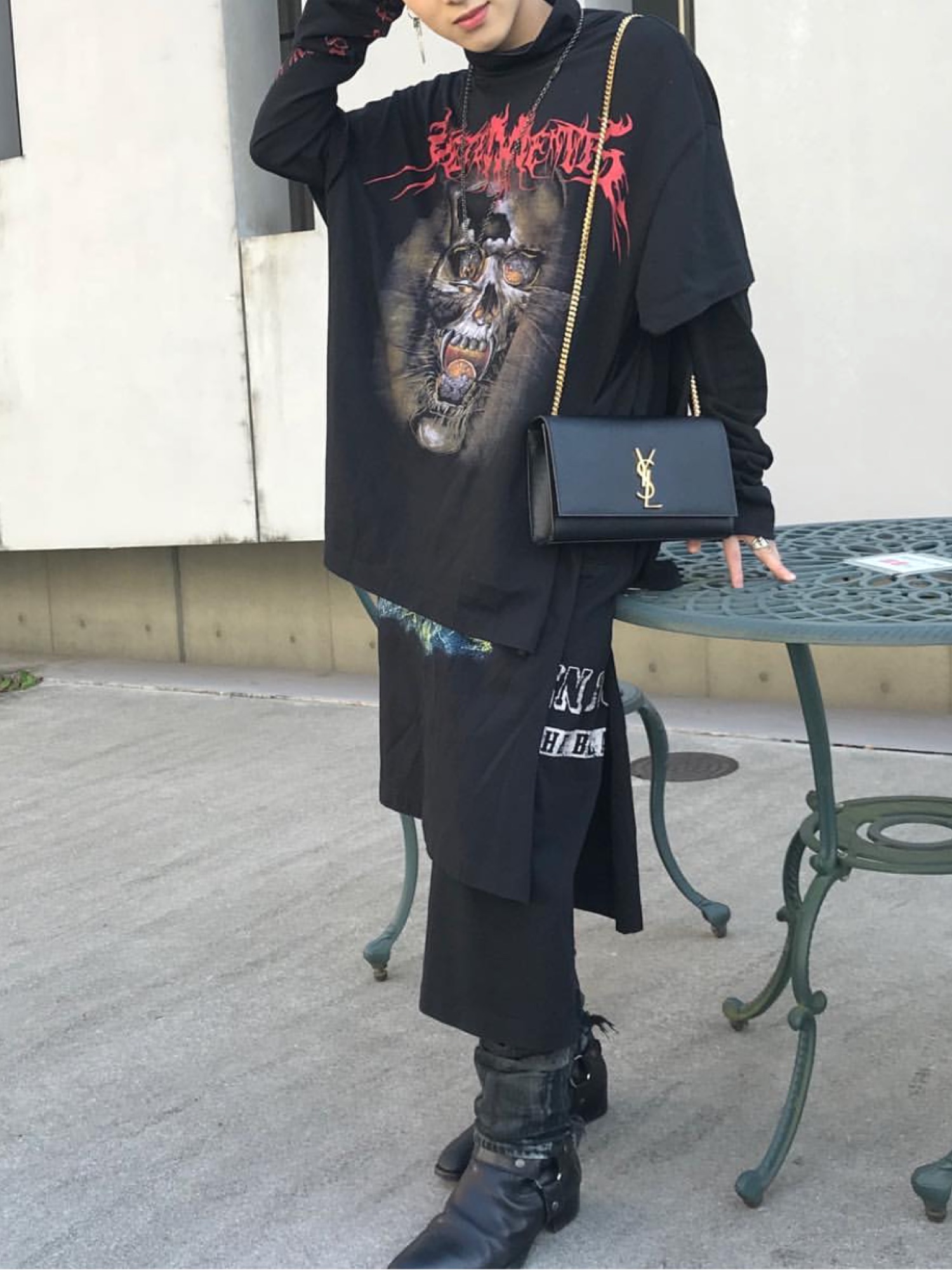 VETEMENTS スカルレイヤードドレス （こでぃお｜VETEMENTSの