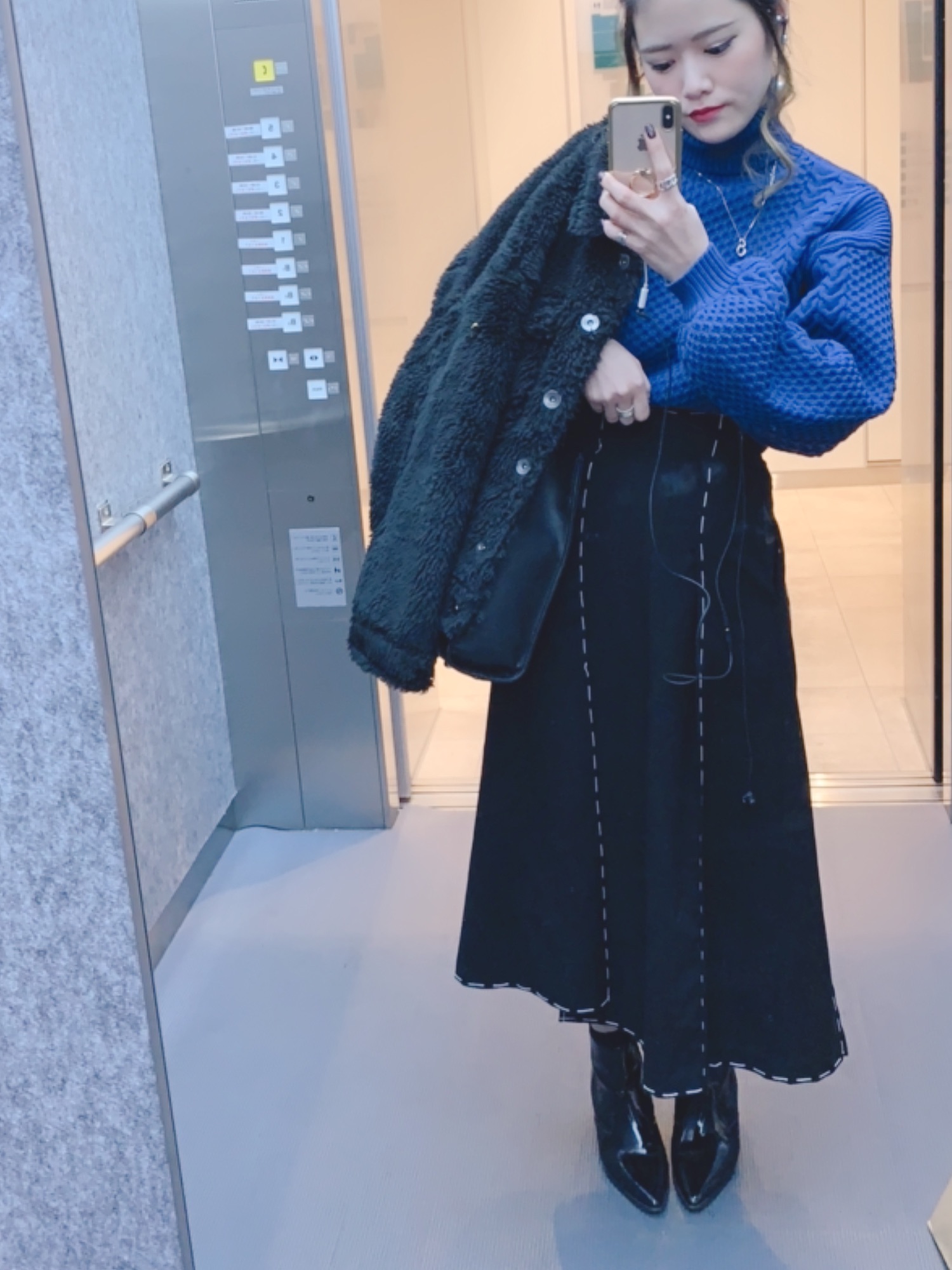 Ameri vintage アメリ ステッチパネルスカート Ameri（アメリ）の「STITCH PANEL SKIRT（スカート）」 - WEAR