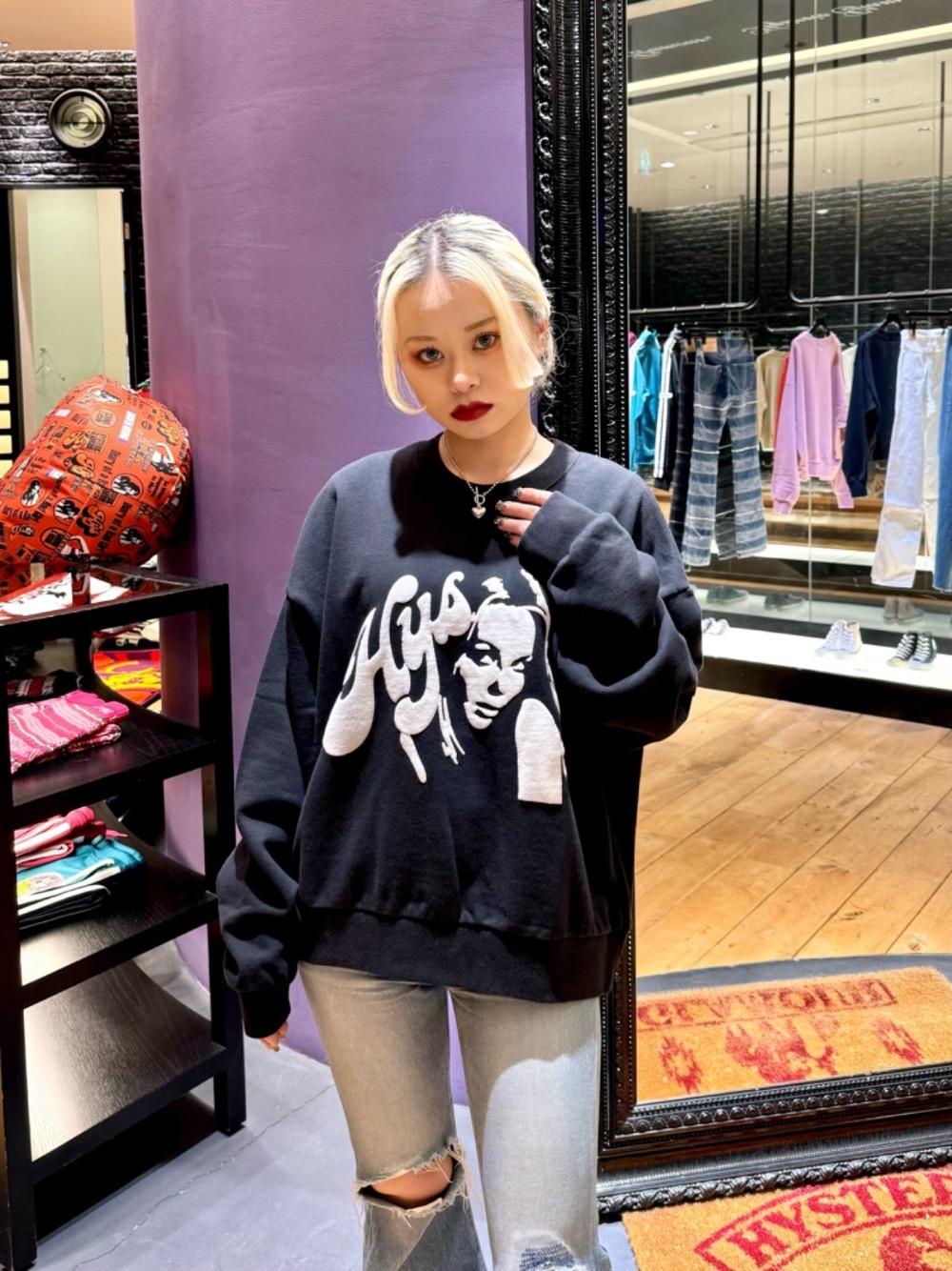HYSTERIC WOMANアップリケ オーバーサイズスウェット美品 HYSTERIC WOMANアップリケ オーバーサイズスウェット美品
