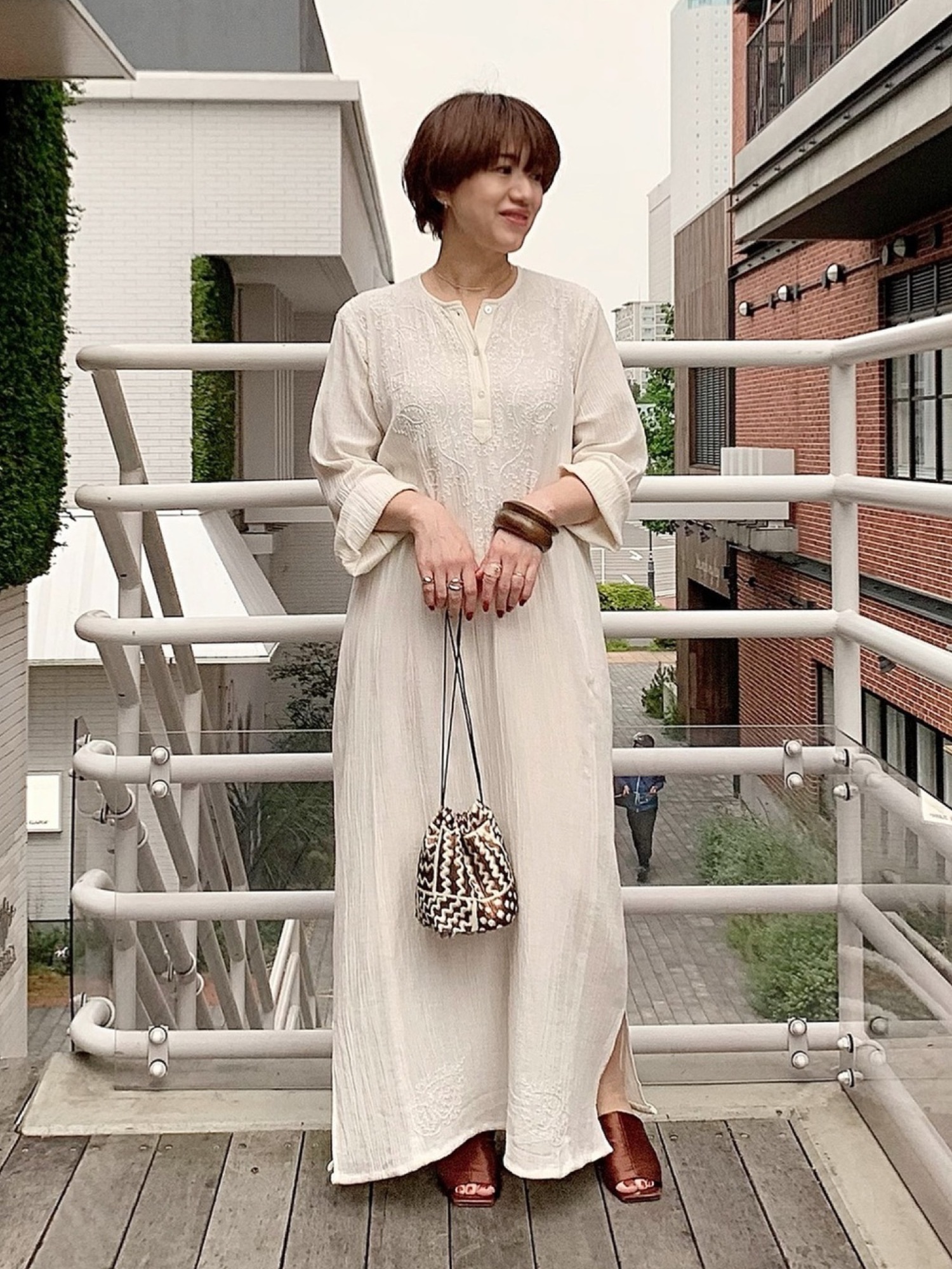 レーヨン100%TODAYFUL Embroidery Gauze Dress ワンピース