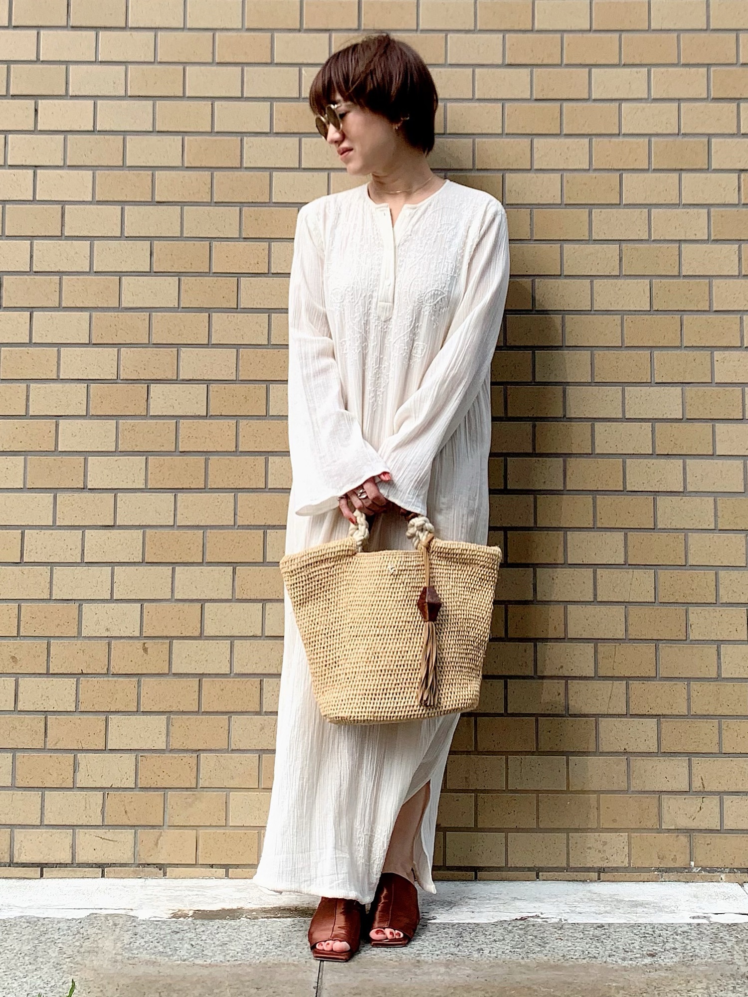 ロングワン todayful Embroidery Gauze Dressの通販 by rara8686｜ラクマ レディース