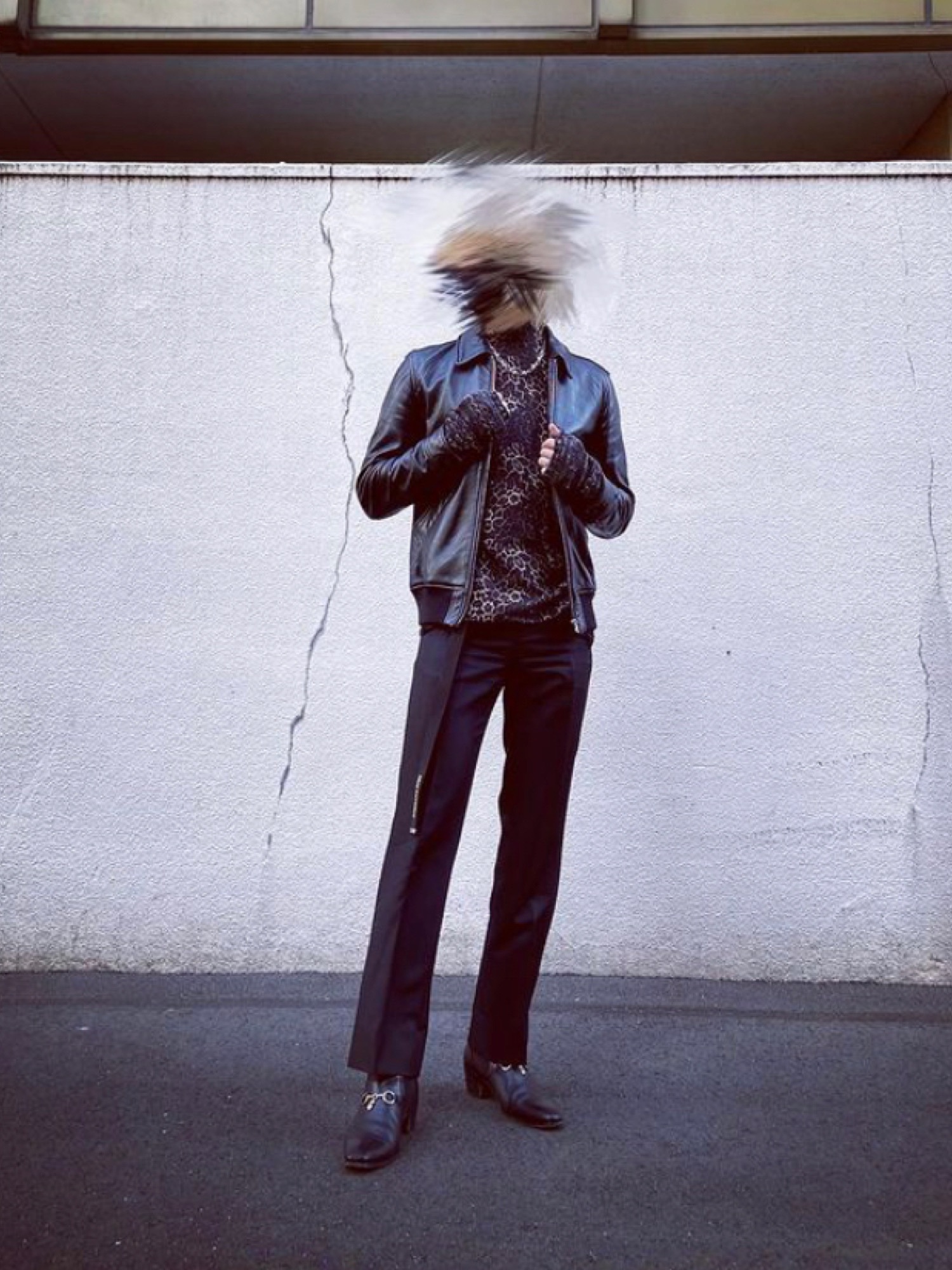 NANO UNIVERSE (ナノユニバース) ヴィンテージ加工 シープ スキン