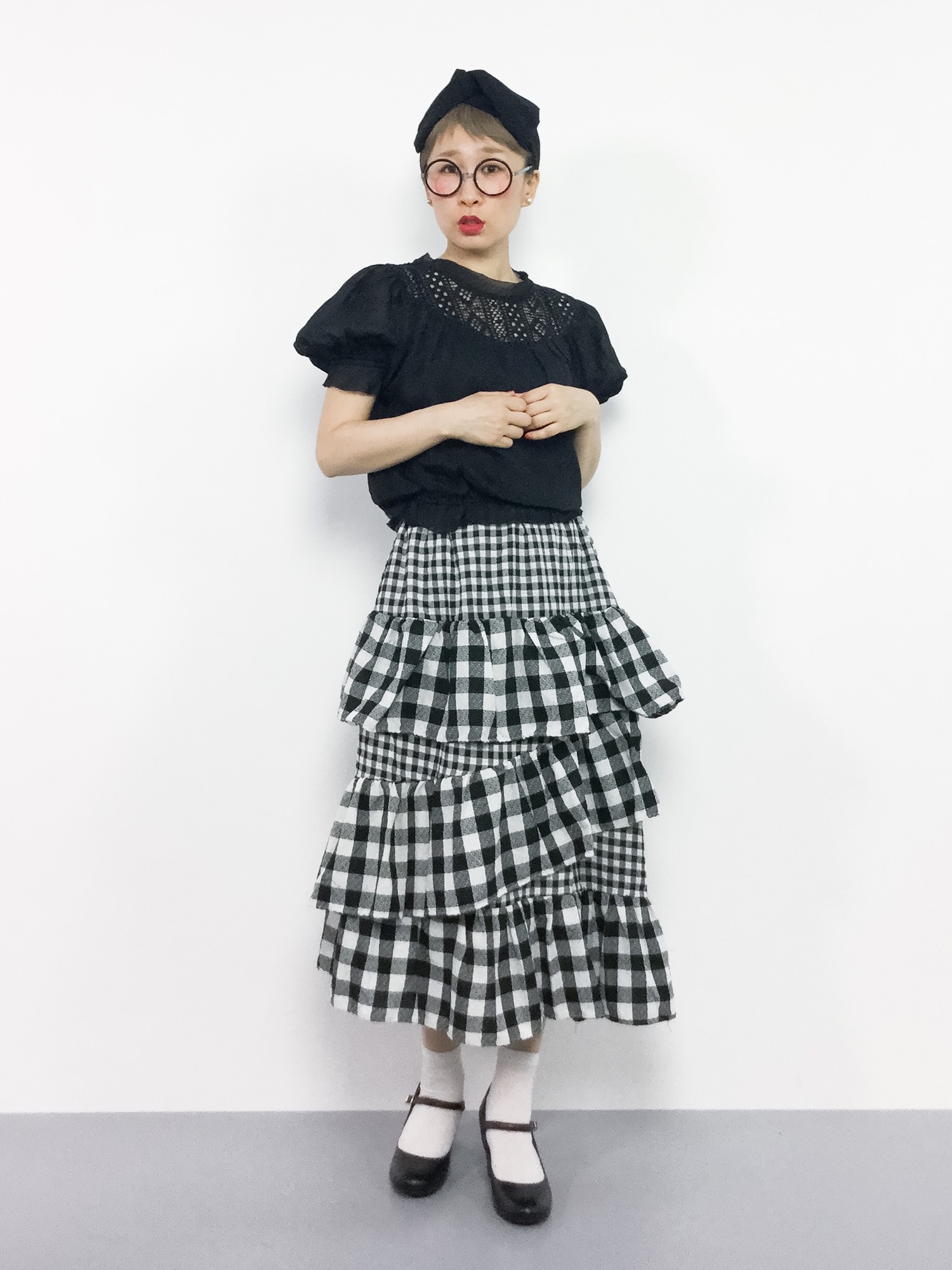 希少 ラルフローレン コットン チェック柄 ティアード スカート フリル 希少 ラルフローレン コットン チェック柄 ティアード スカート