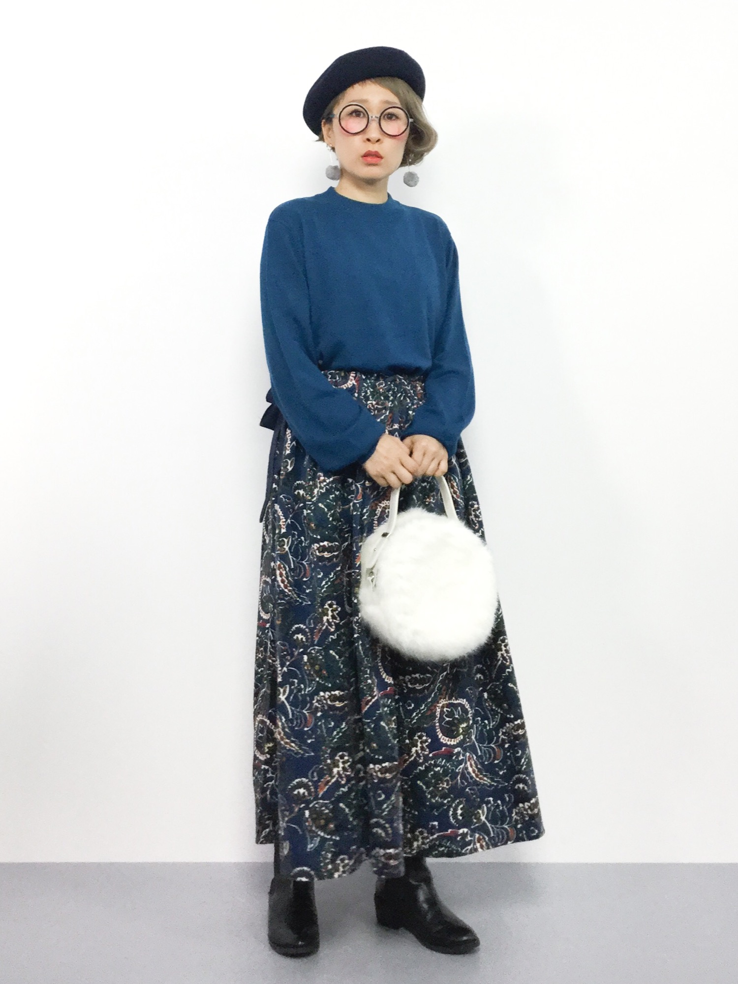 MODE ROBE マカロンファーバッグ 黒 モードローブ 20171224111240876.jpg
