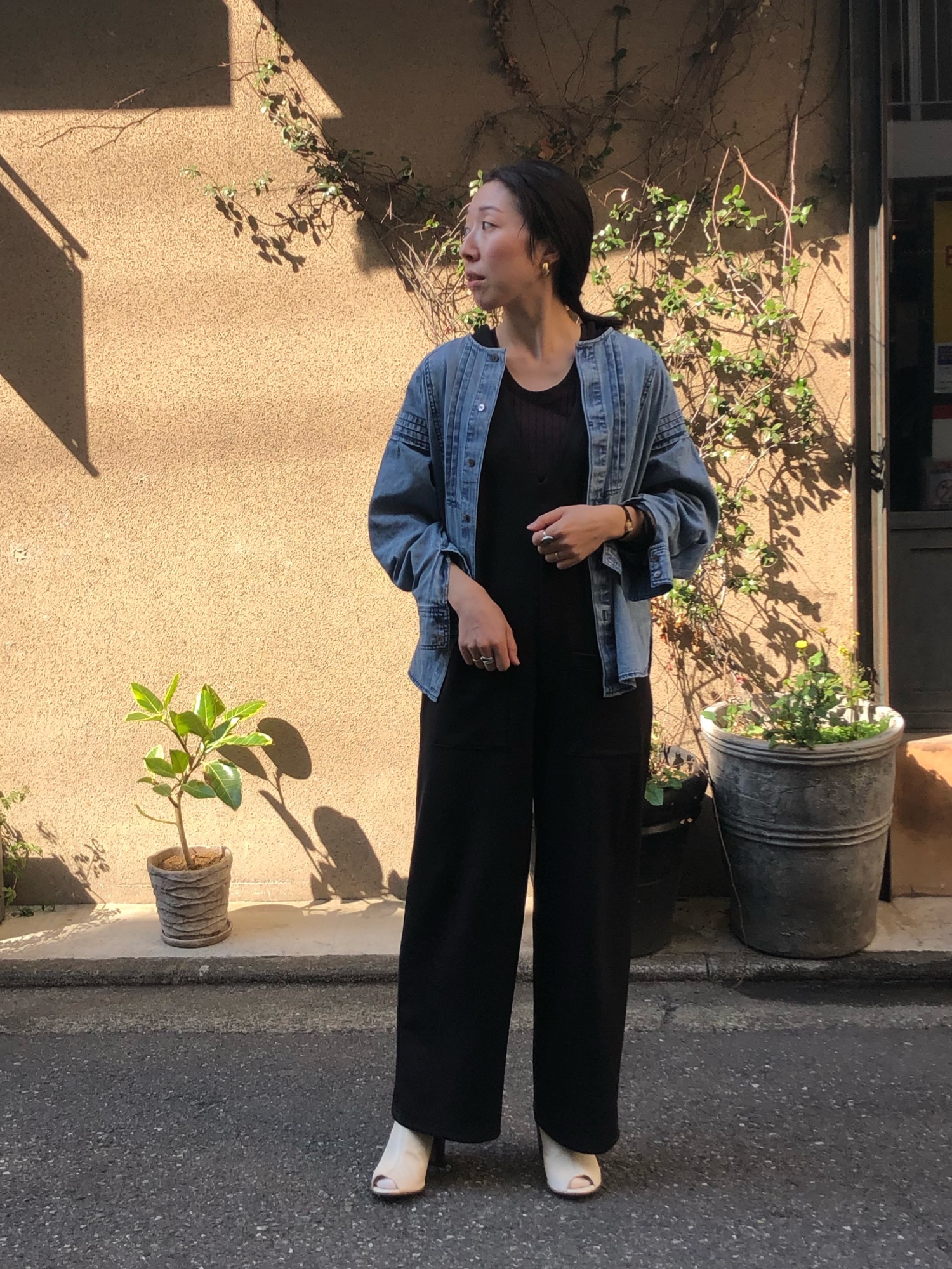 FIL DE FER（フィルデフェール）の「5ozデニム ボリューム袖ブラウス 