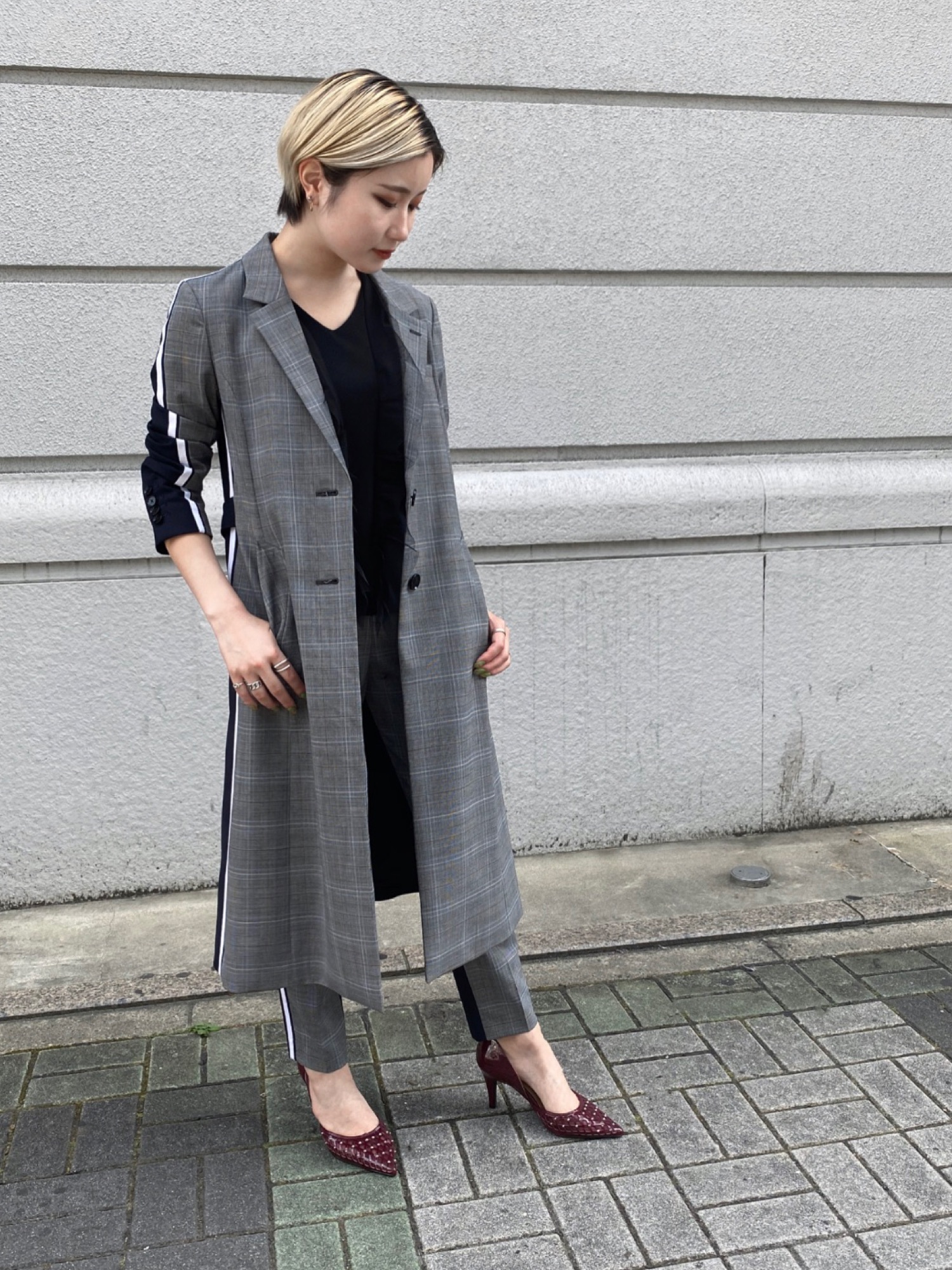 美品◆LOVELESS◆ラブレス 千鳥格子 チェスターコート 中古・古着通販】LOVELESS (ラブレス) 千鳥格子柄チェスターコート