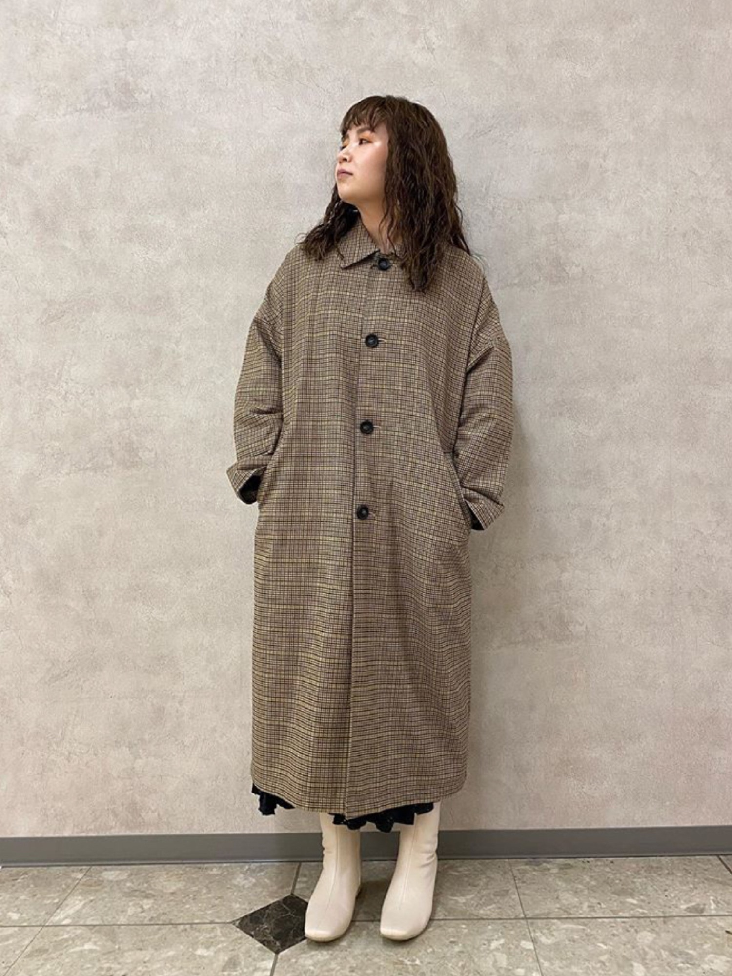 MOUSSY（マウジー）の「BAL COLLAR ロングコート（ステンカラーコート