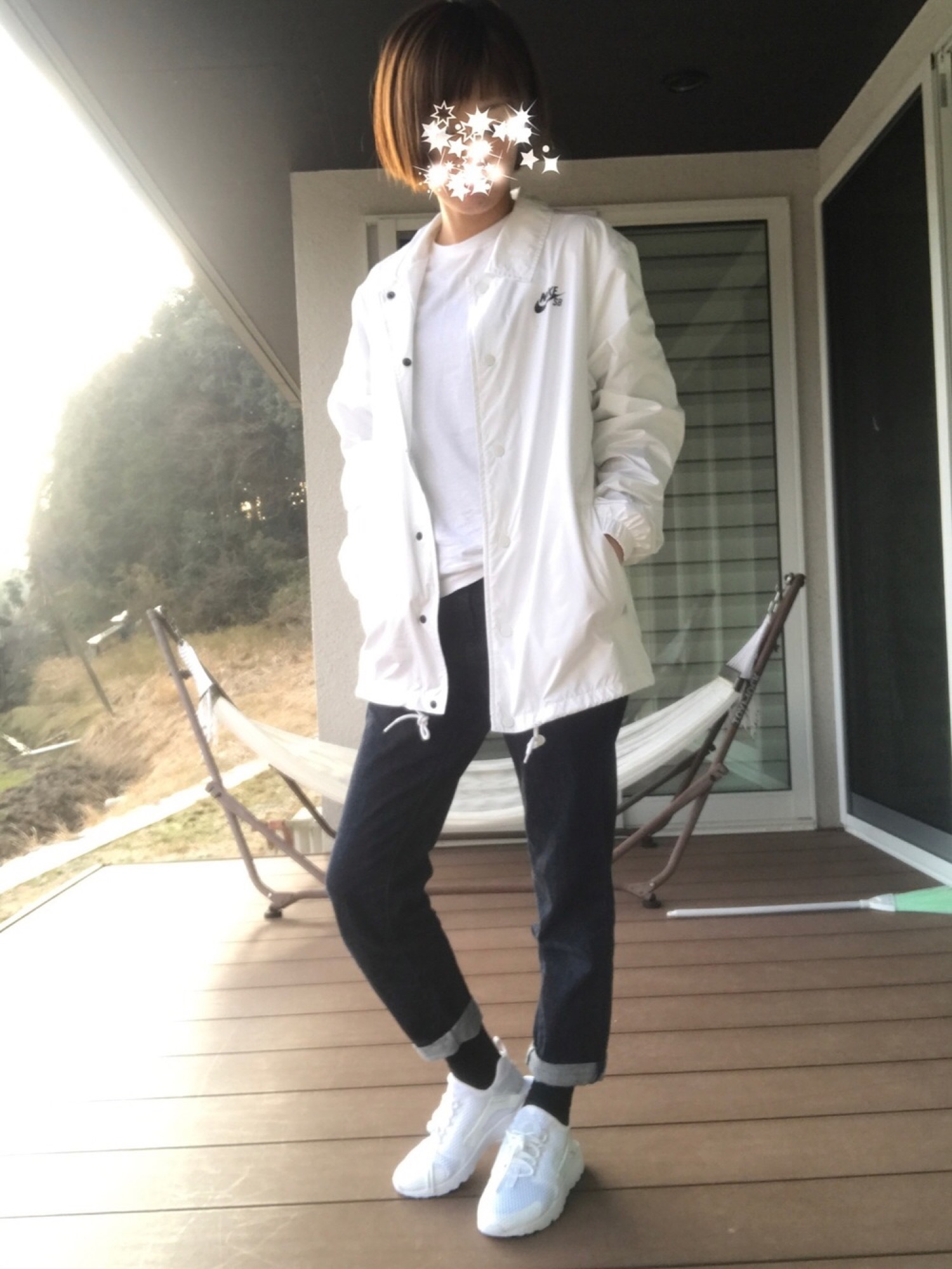 NIKE】 SB シールドコーチジャケットを使ったレディース人気 
