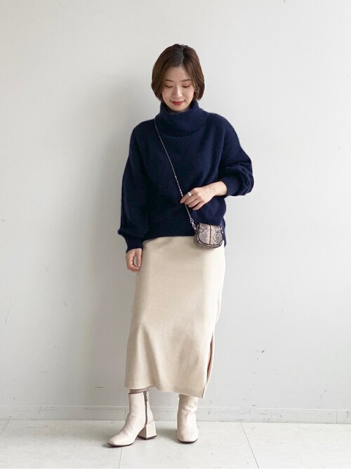 noble フォックスMIXオフタートル ニット　ノーブル Noble（ノーブル）の「フォックスMIXオフタートル◇（ニット/セーター