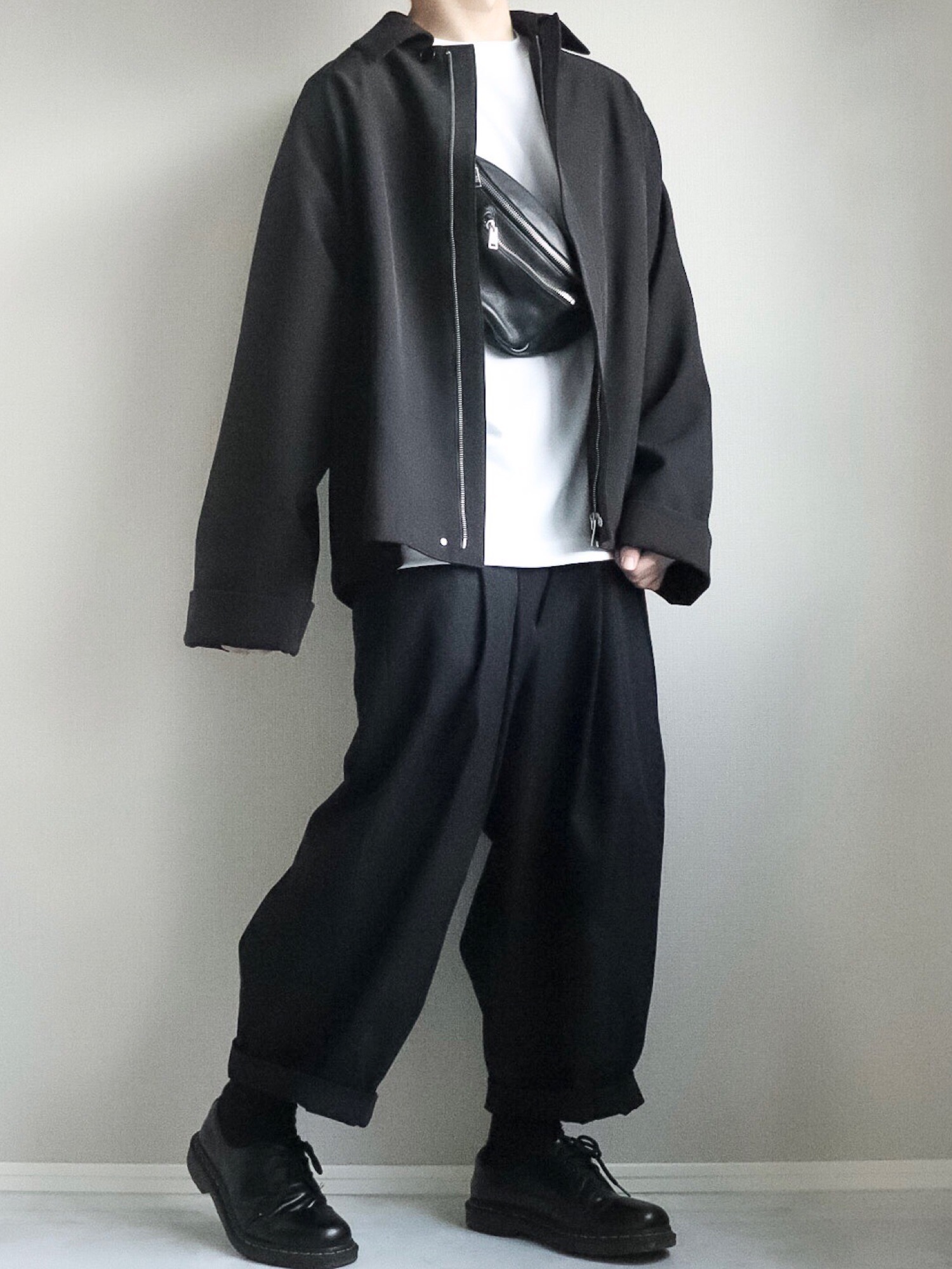 KUUUPY オーバージップブルゾン 黒 Mサイズ