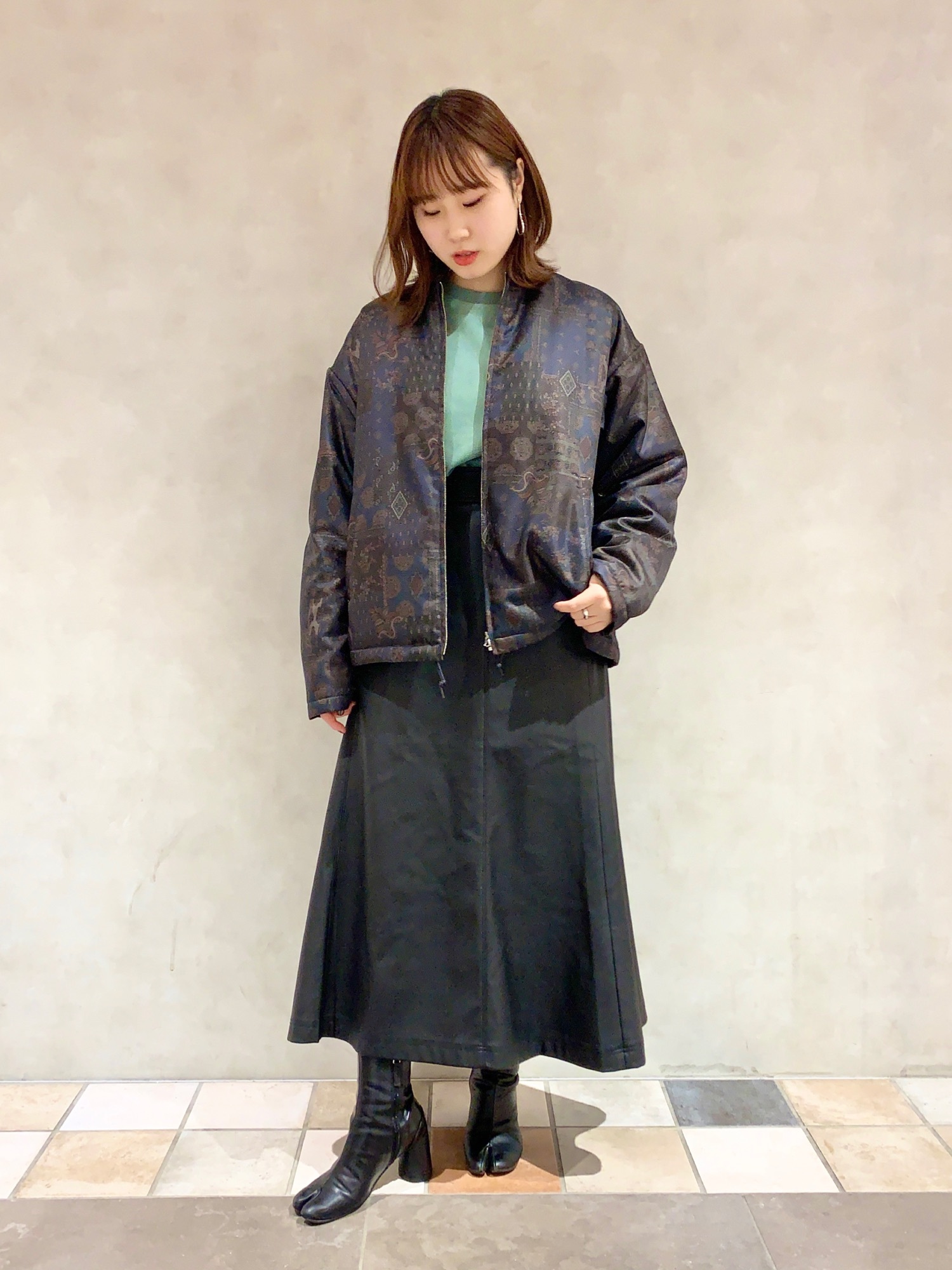 mamekurogouchi floralJacquard jacket