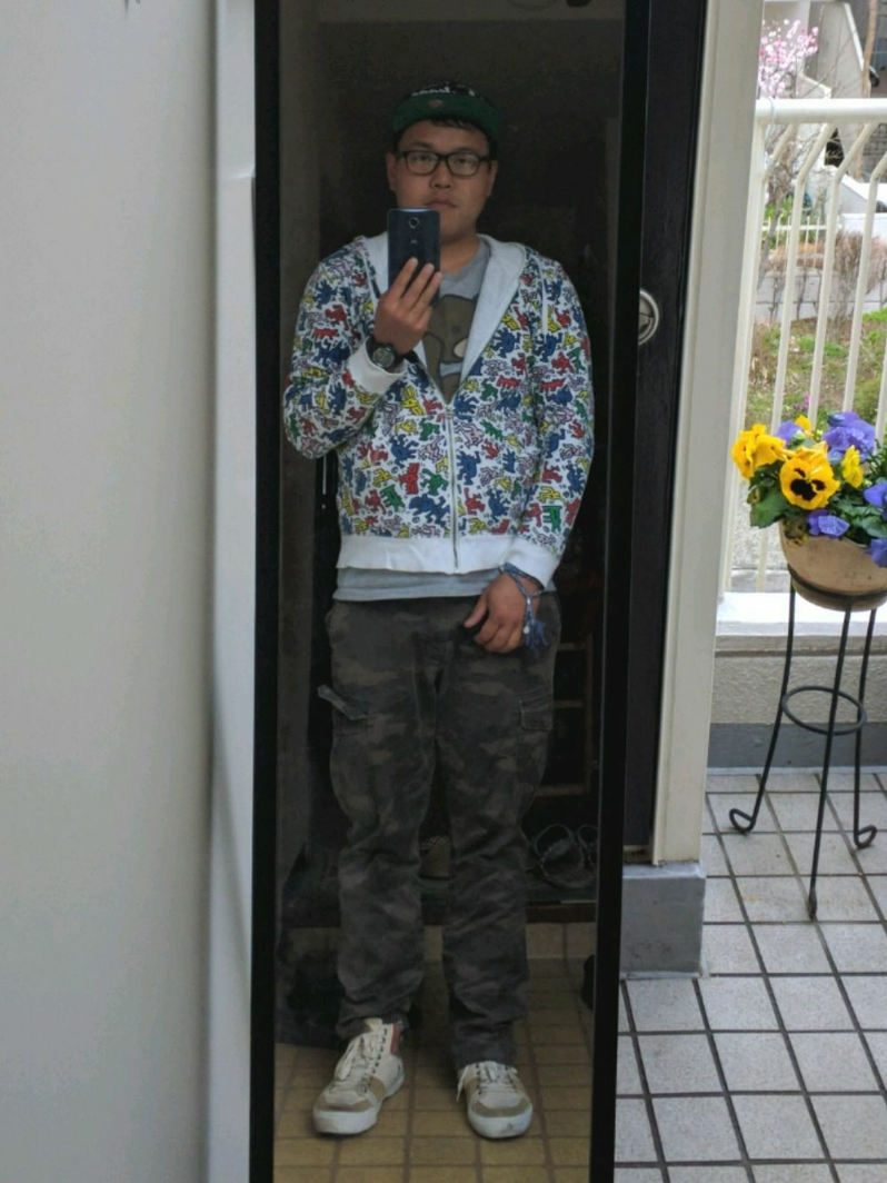 WEGO（ウィゴー）の「キースヘリングコラボ総柄ZIPパーカー（パーカー