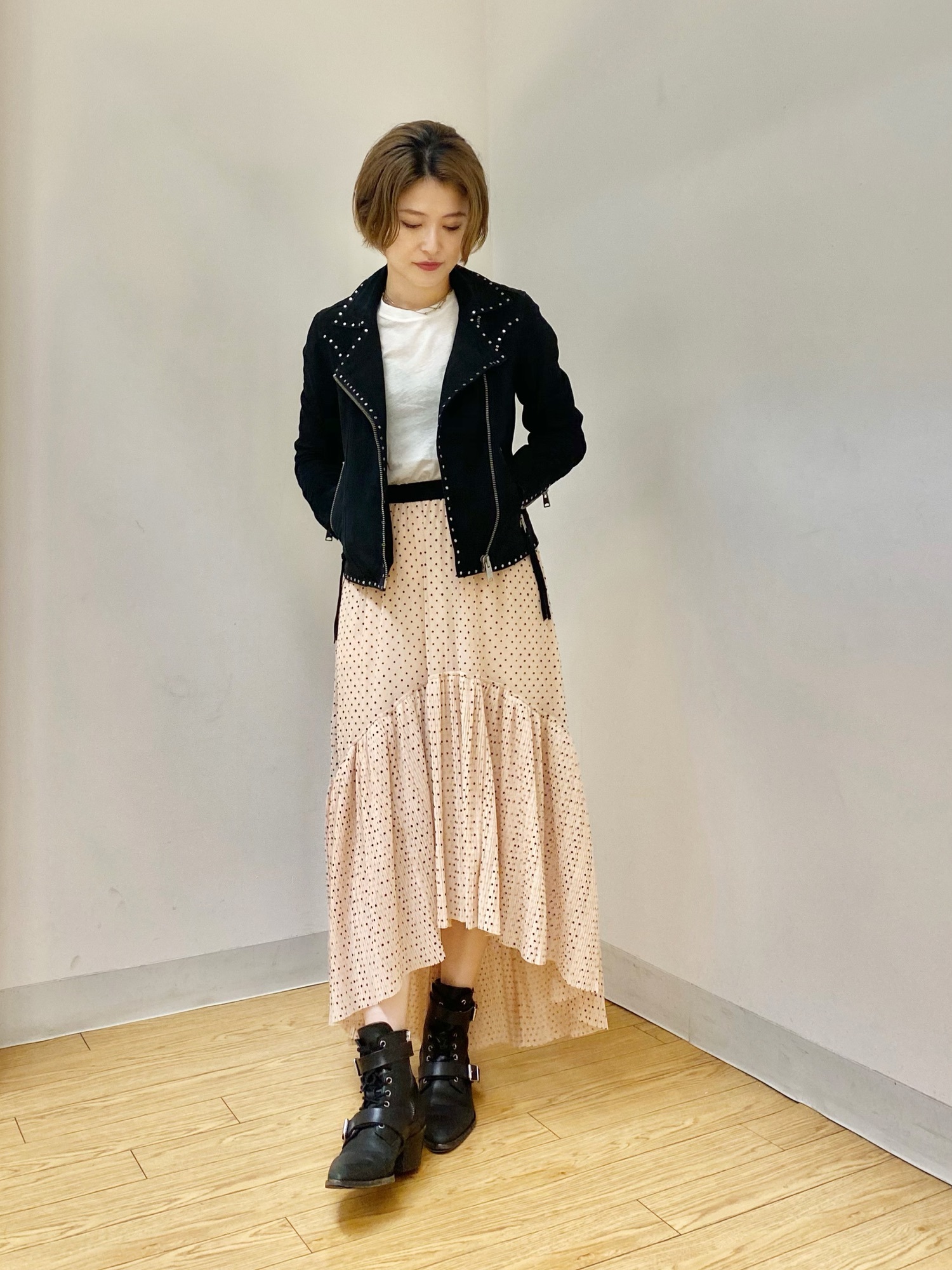 ALLSAINTS AUBREY DOT SKIRT ドットスカート ALLSAINTS AUBREY DOT SKIRT ドットスカート