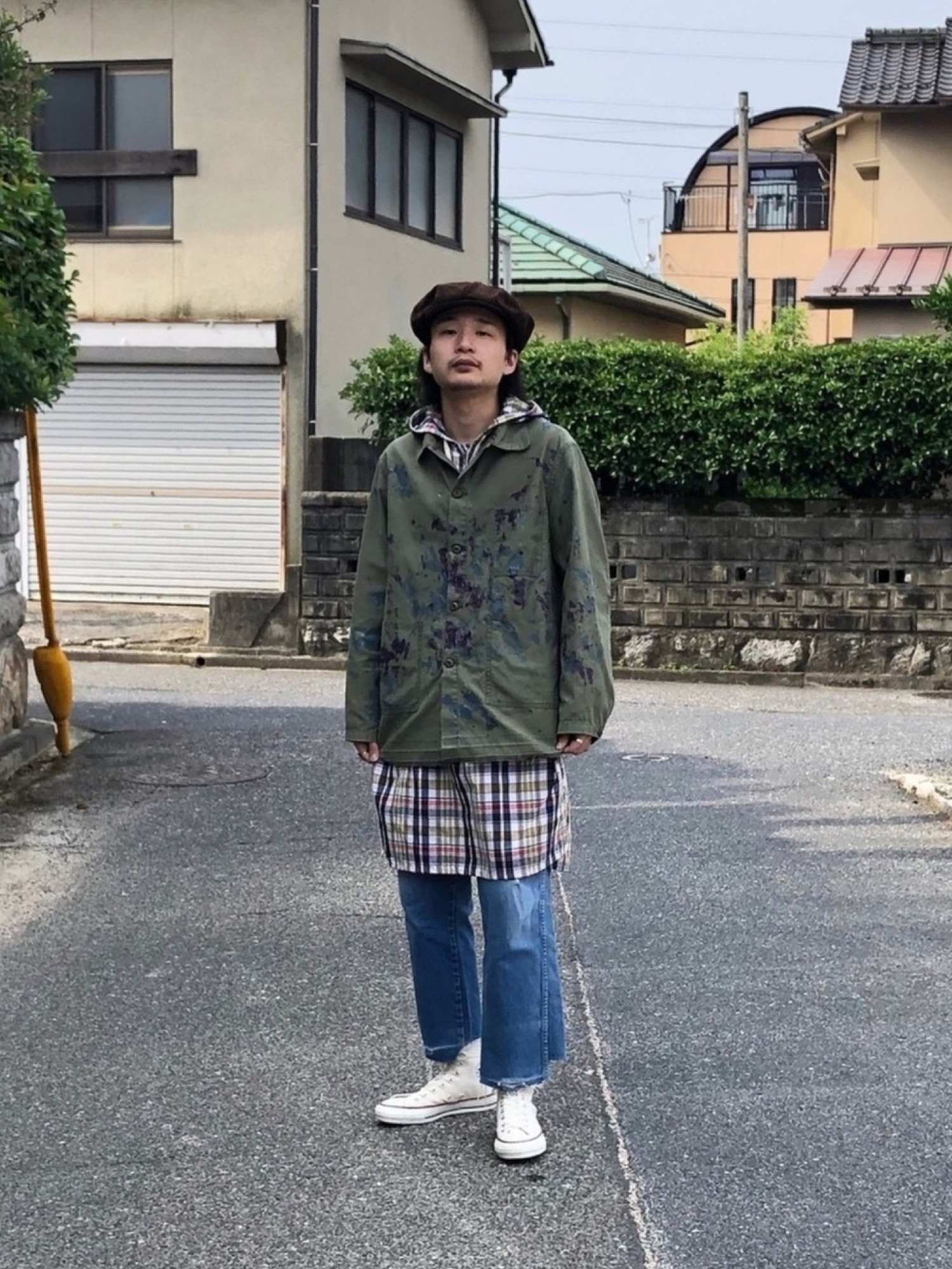 Needles XL カバーオール オリーブグリーン Needles - L送込!! UNION×Needlesカバーオール オリーブの通販