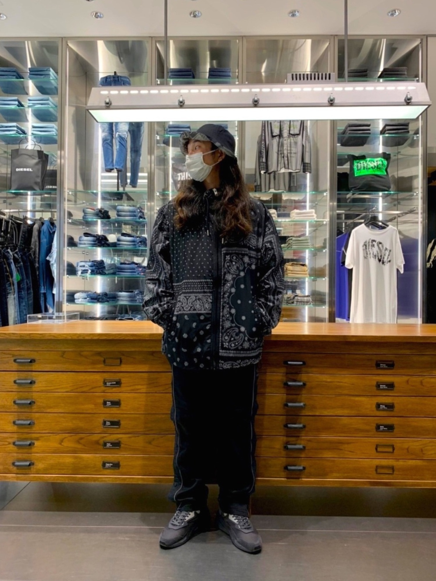 DIESEL / GR8 rogic ペイズリー ナイロンジャケット　Mサイズ DIESEL（ディーゼル）の「メンズ ジャケット Rogic（ナイロン