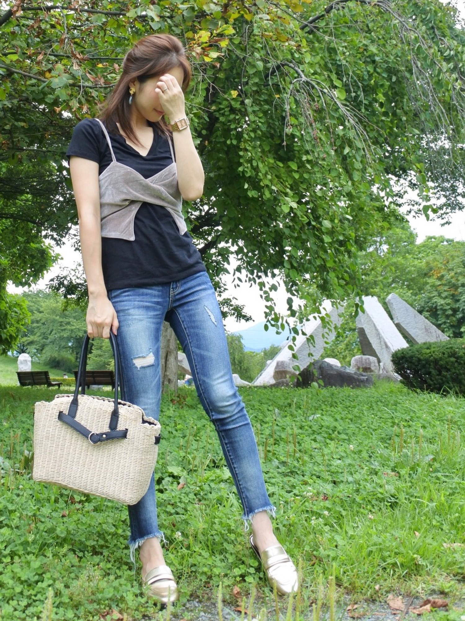 ◆ 佐々木様用 ◆ GU（ジーユー）の「（GU）スリムフィットVネックT（半袖）（WOMEN