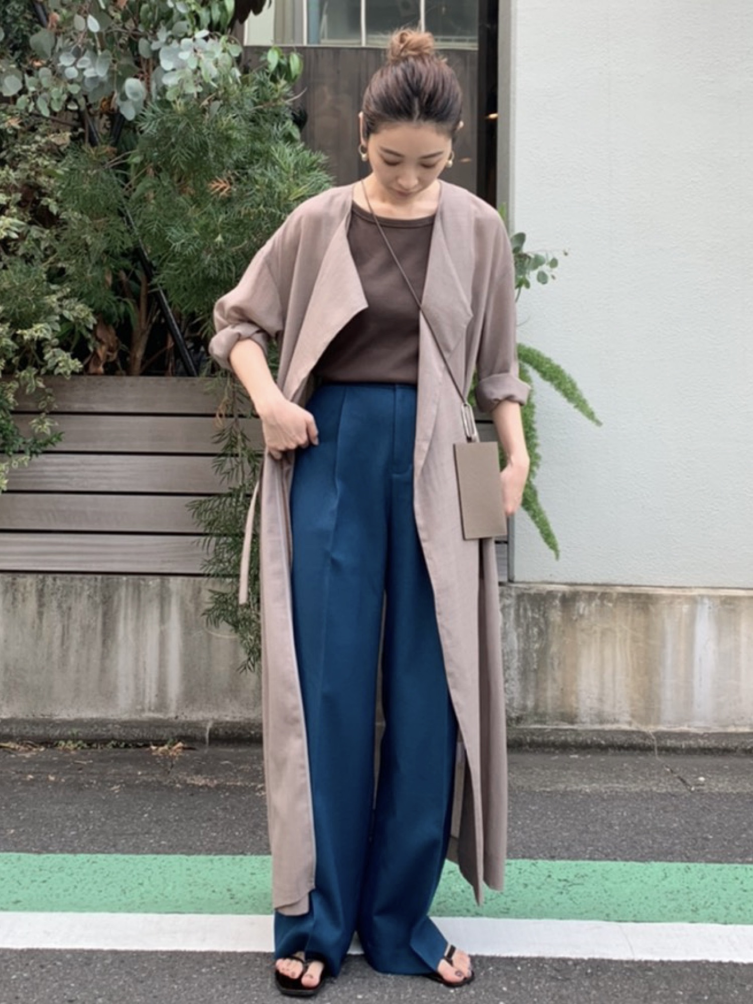RIM.ARK（リムアーク）の「Front lapel summer gown（ノーカラー 