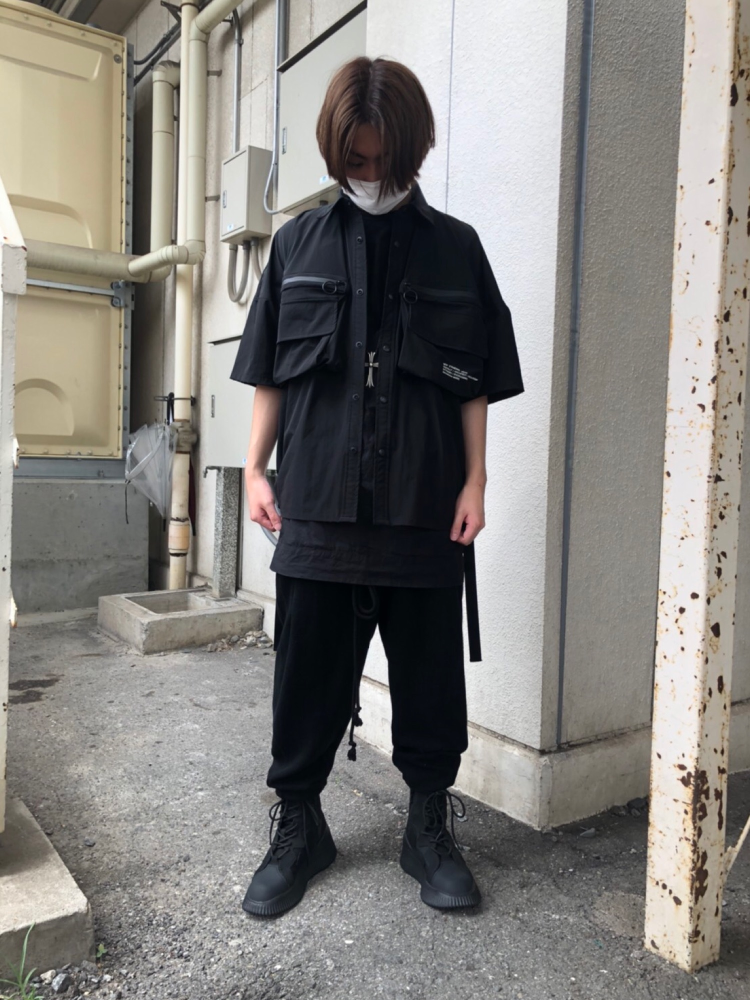 JULIUS ユリウス リネン ストライプ サルエル パンツ