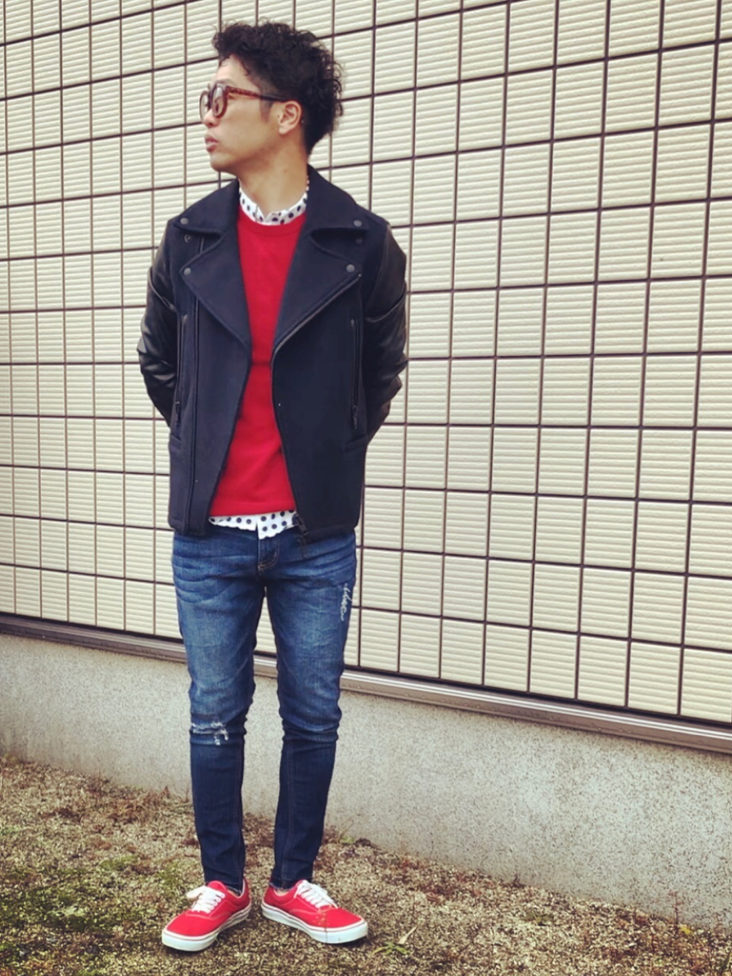 GLOBAL WORK（グローバルワーク）の「ウールライダースジャケット