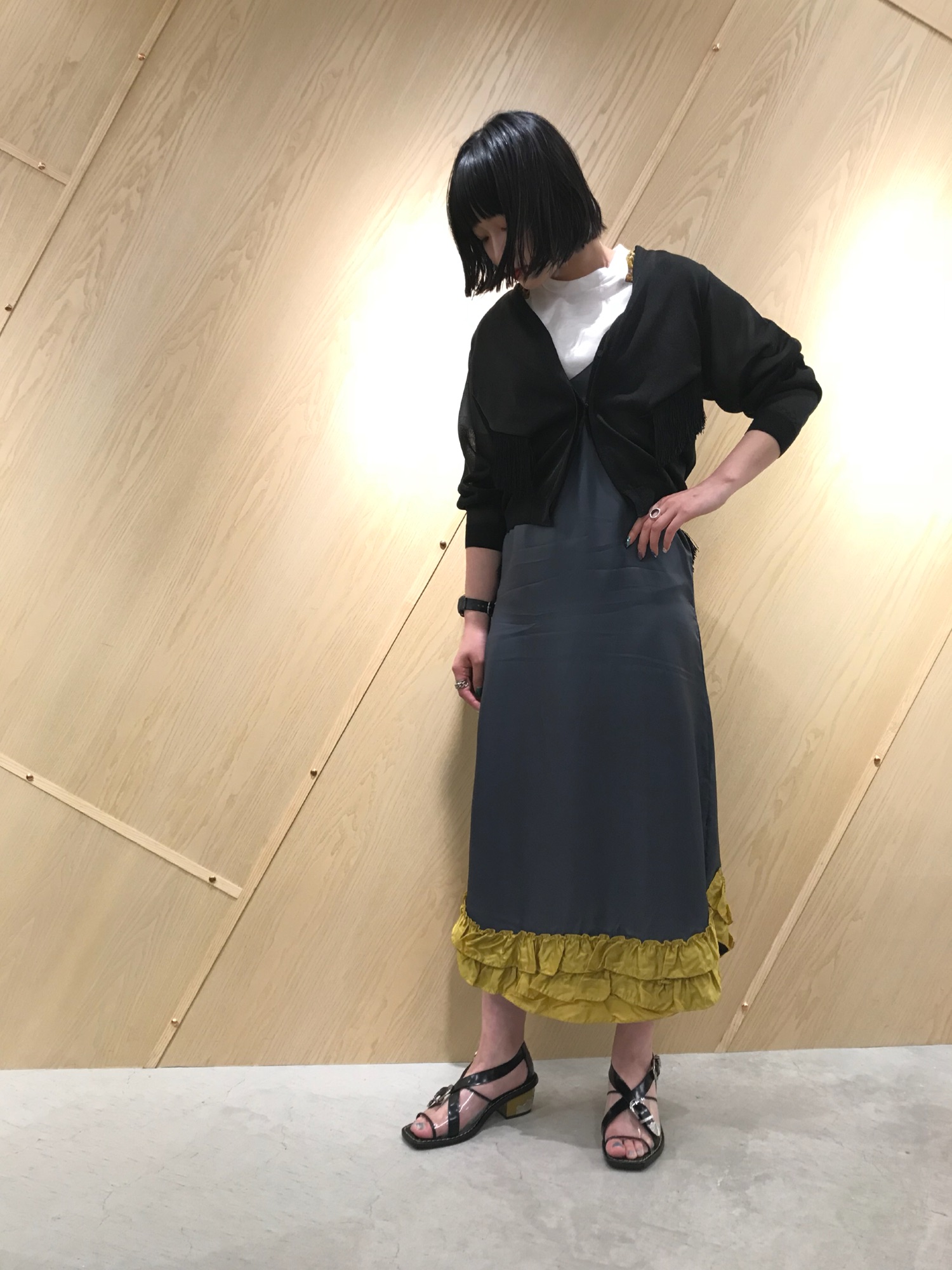 toga pulla】クロスストラップクリアサンダル