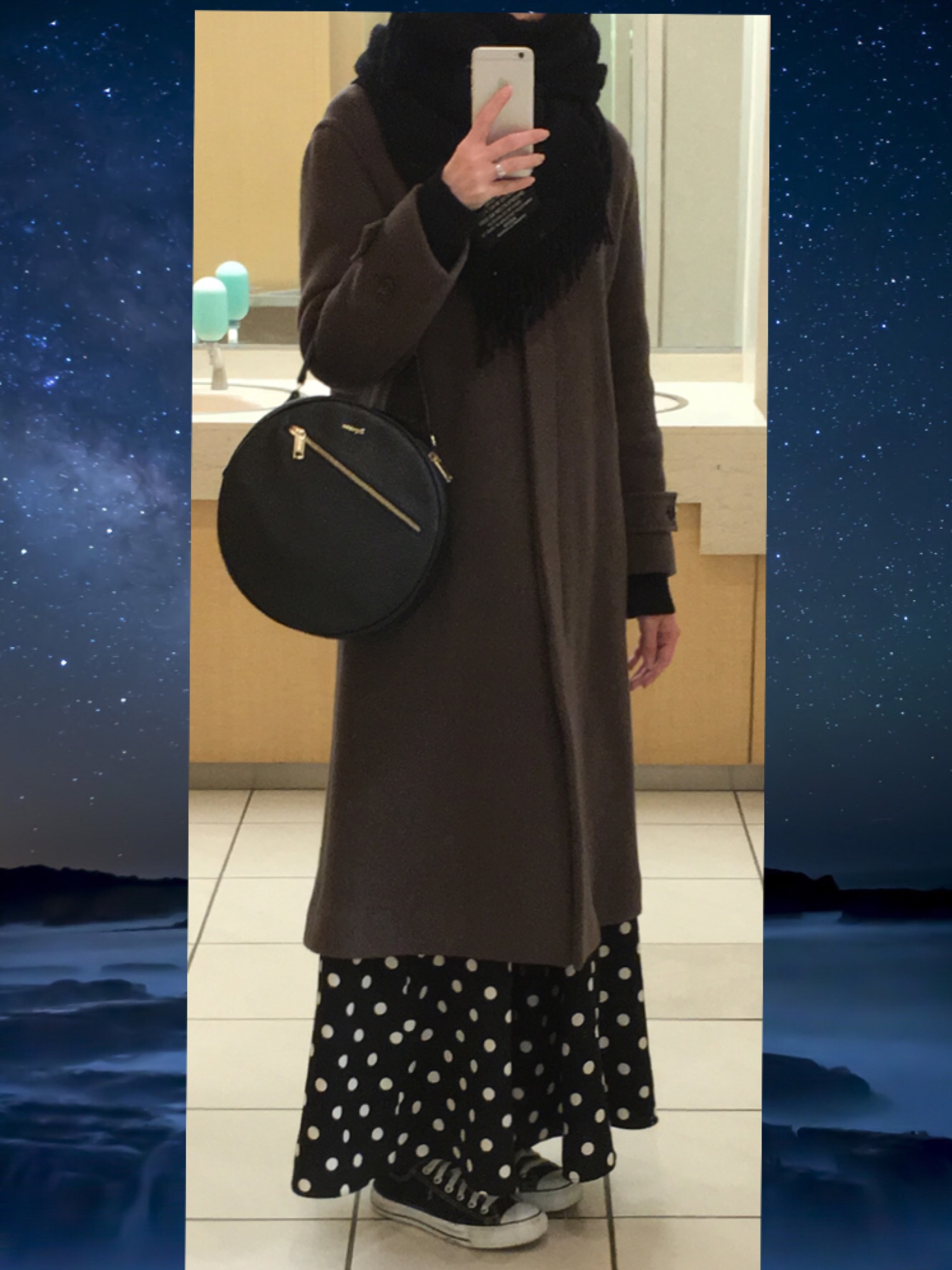 SLOBE IENA（スローブイエナ）の「ドットフレアミディスカート