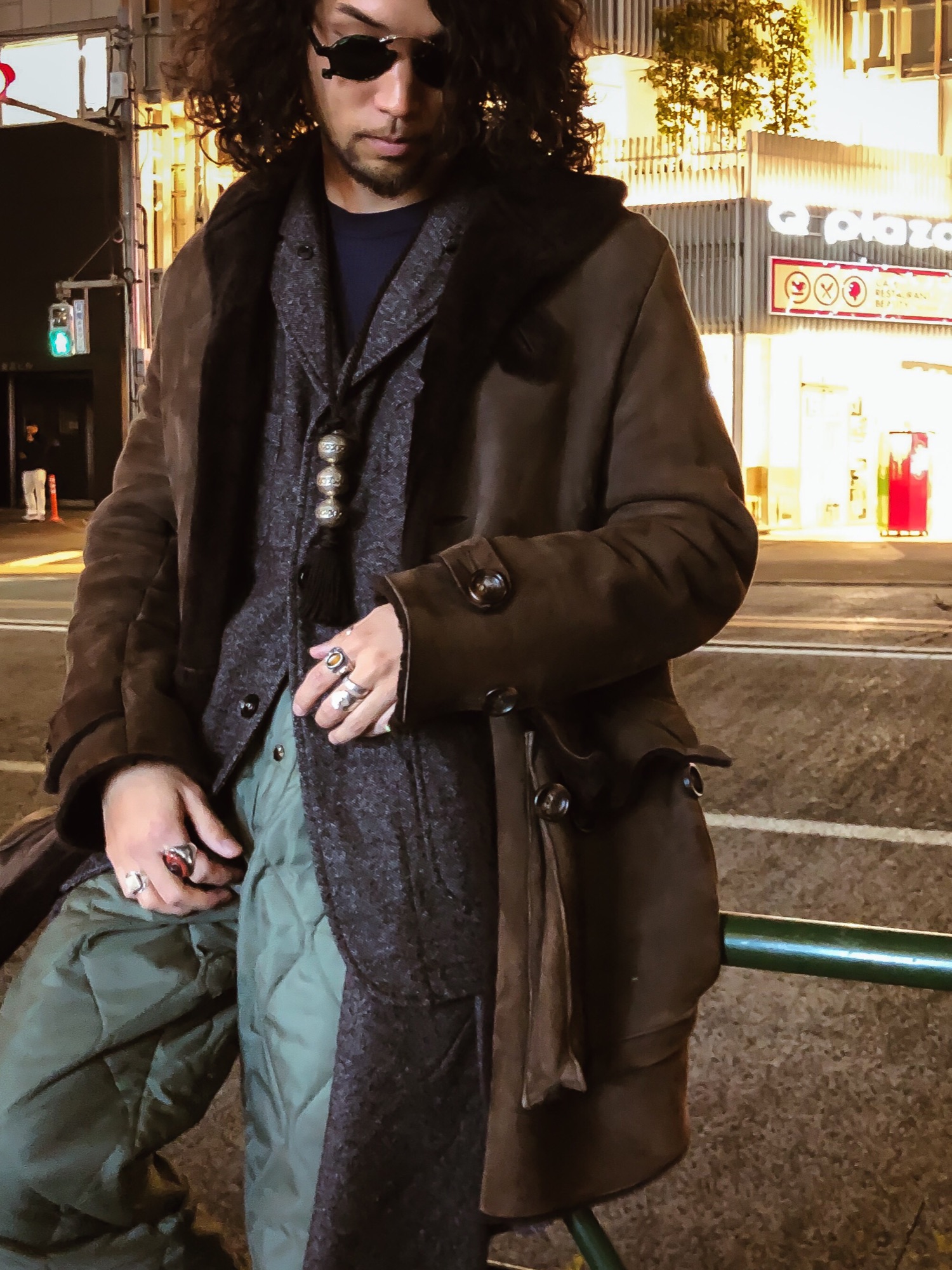 Needles ムートンジャケット ✨希少✨Needles パッチワークムートンジャケット レザー スエード