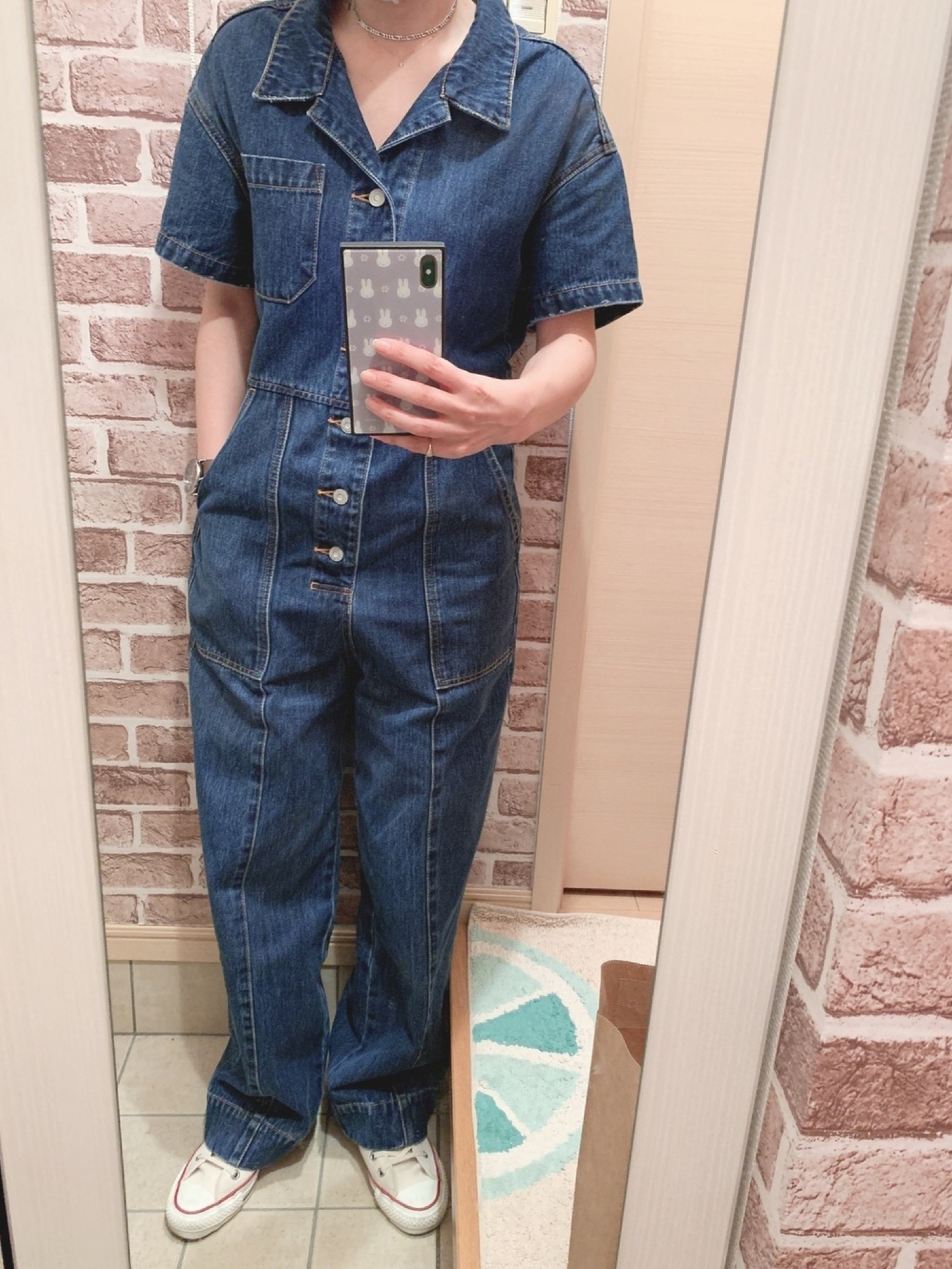 MOUSSY（マウジー）の「H/S DENIM オールインワン（つなぎ