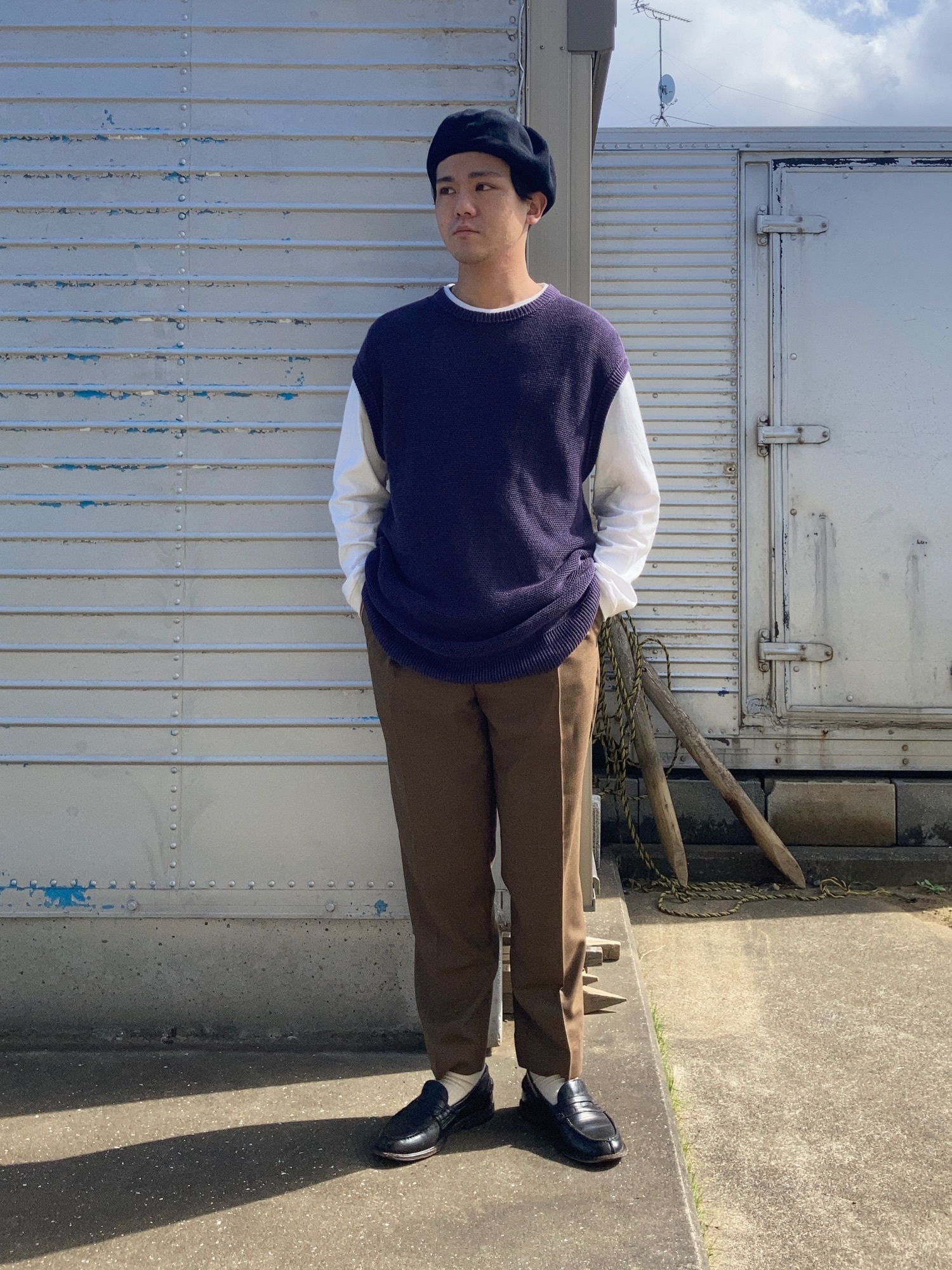 unfil（アンフィル）の「【unfil】フレンチリネン ニットベスト