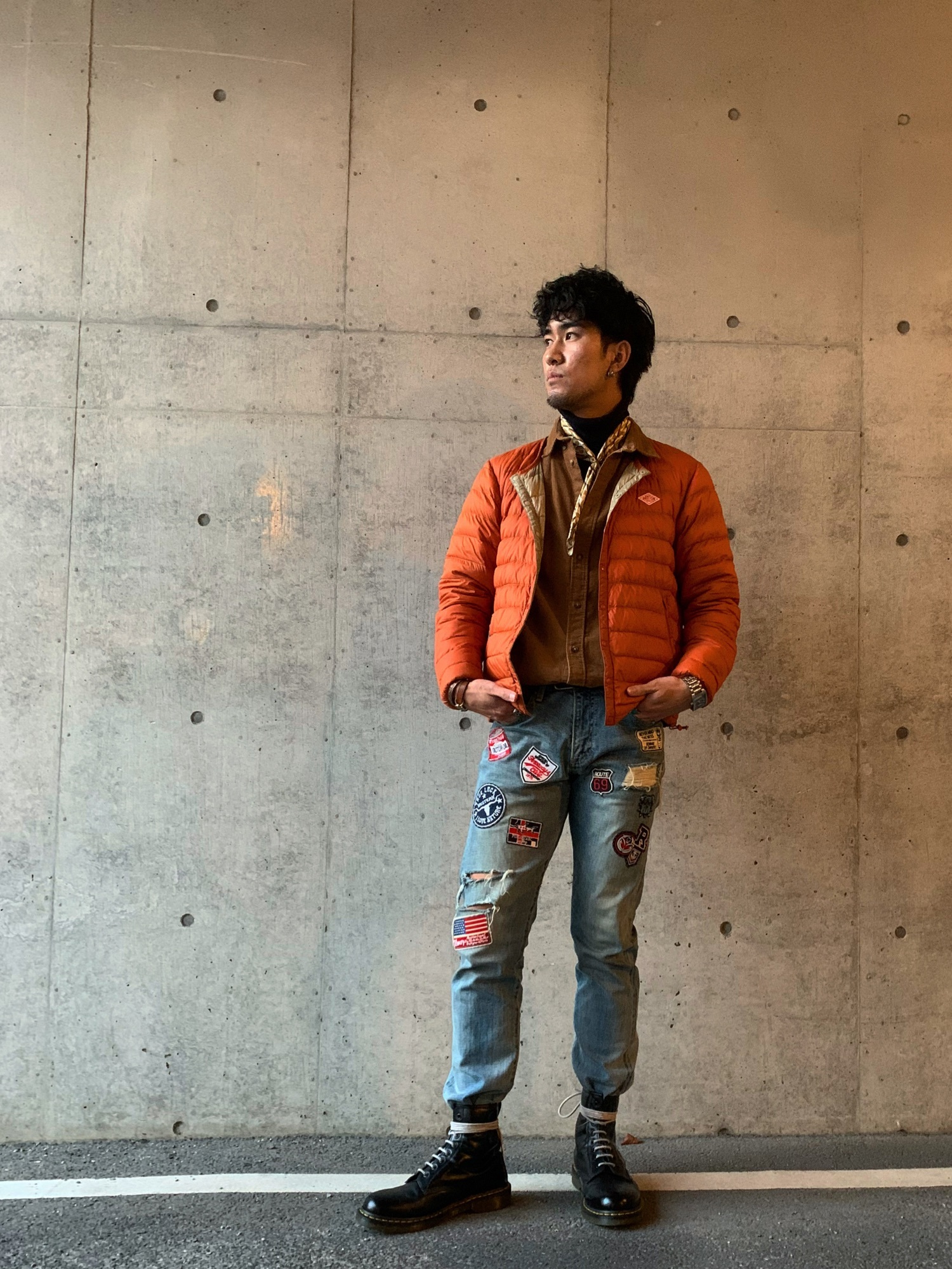 DANTON メルトンコート　オレンジ　ダントン DANTON ダントン 3レイヤー クロス ショート バルマカーン