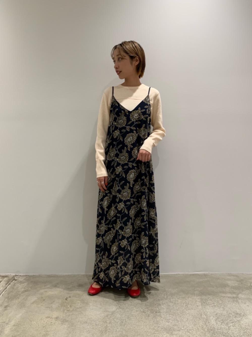 美品✨ ヌキテパ　フラワープリント キャミソールワンピース　近年モデル　ロング 9213.jpg