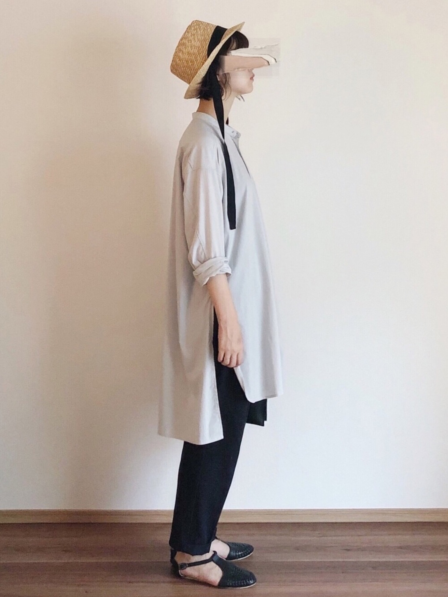 完売○Tina ティナ ポークパイ ロングリボン ハット 57.5cm [UK