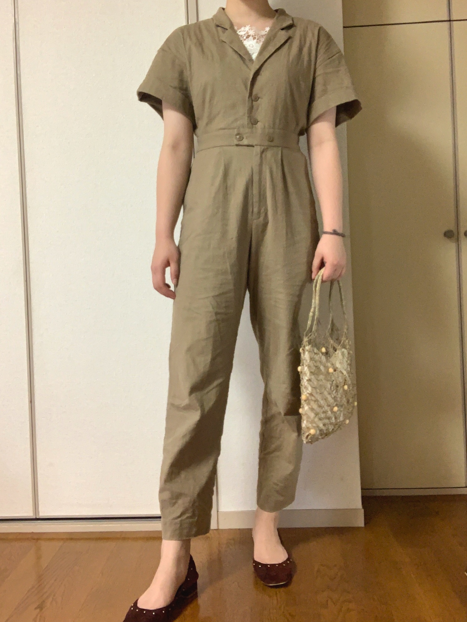 MOUSSY（マウジー）の「LINEN BLEND SHIRT オールインワン（つなぎ 