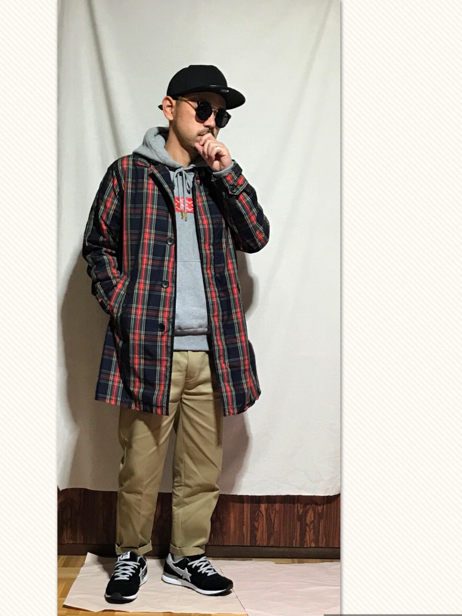 Supreme シュプリーム ステンカラーコートブラック ウィンドウペンXL Supreme】Kindermann Uncut Corduroy Car Coat☆Black☆24FW