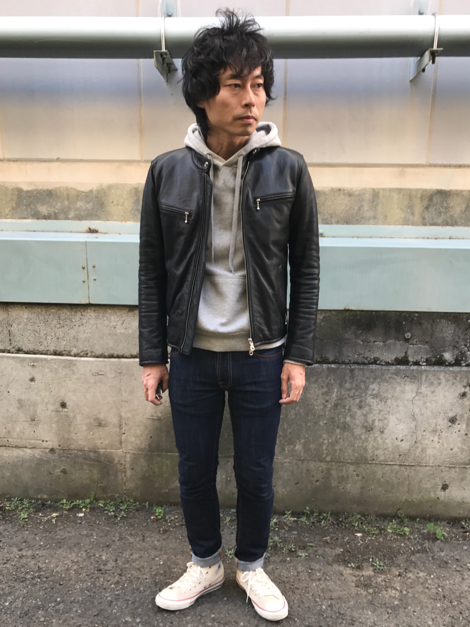 Tsutomu Echizen｜MAIN VEINのライダースジャケットを使った