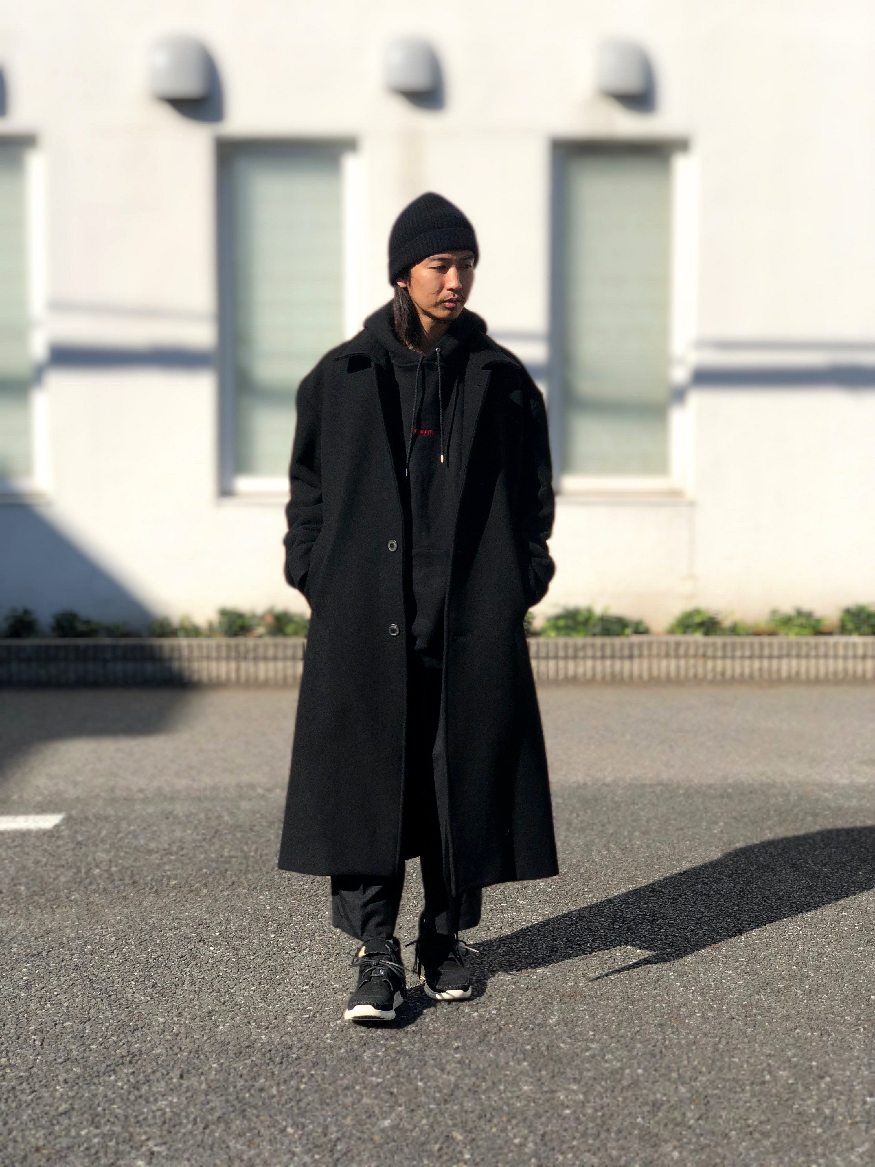 lownn ステンカラー コート 44 lownnのステンカラーコートを使ったメンズ人気ファッション