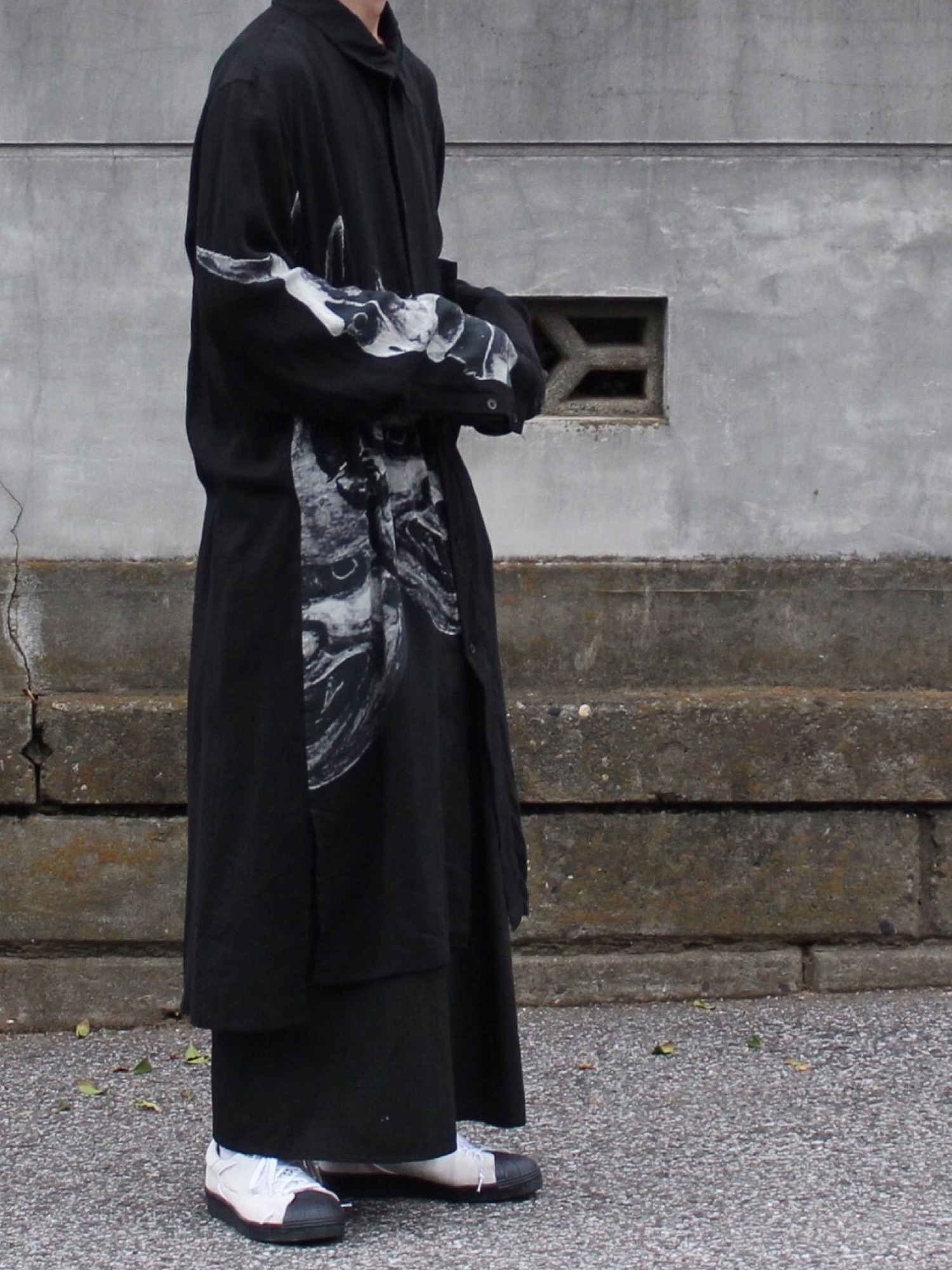Yohji Yamamoto Black Scandal 般若ですが...パンツ YOHJI YAMAMOTO【BLACK Scandal】Wisdom Flared Pants | HUES