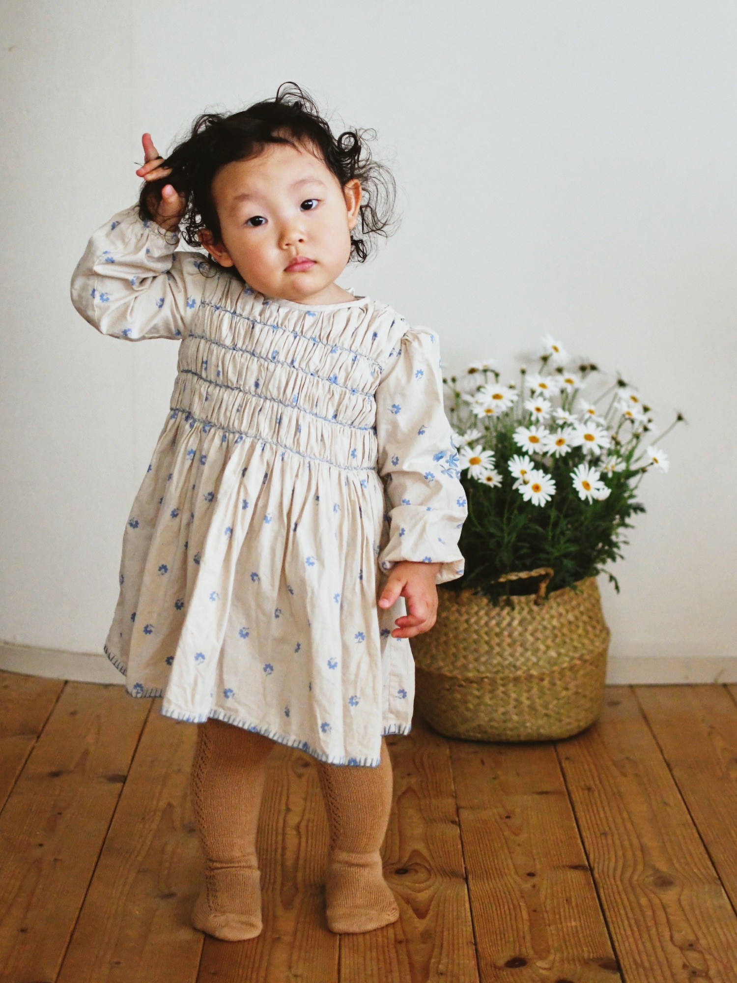 素材100%cotton【5-7y】apolina kids Enid Dress ワンピース - ワンピース