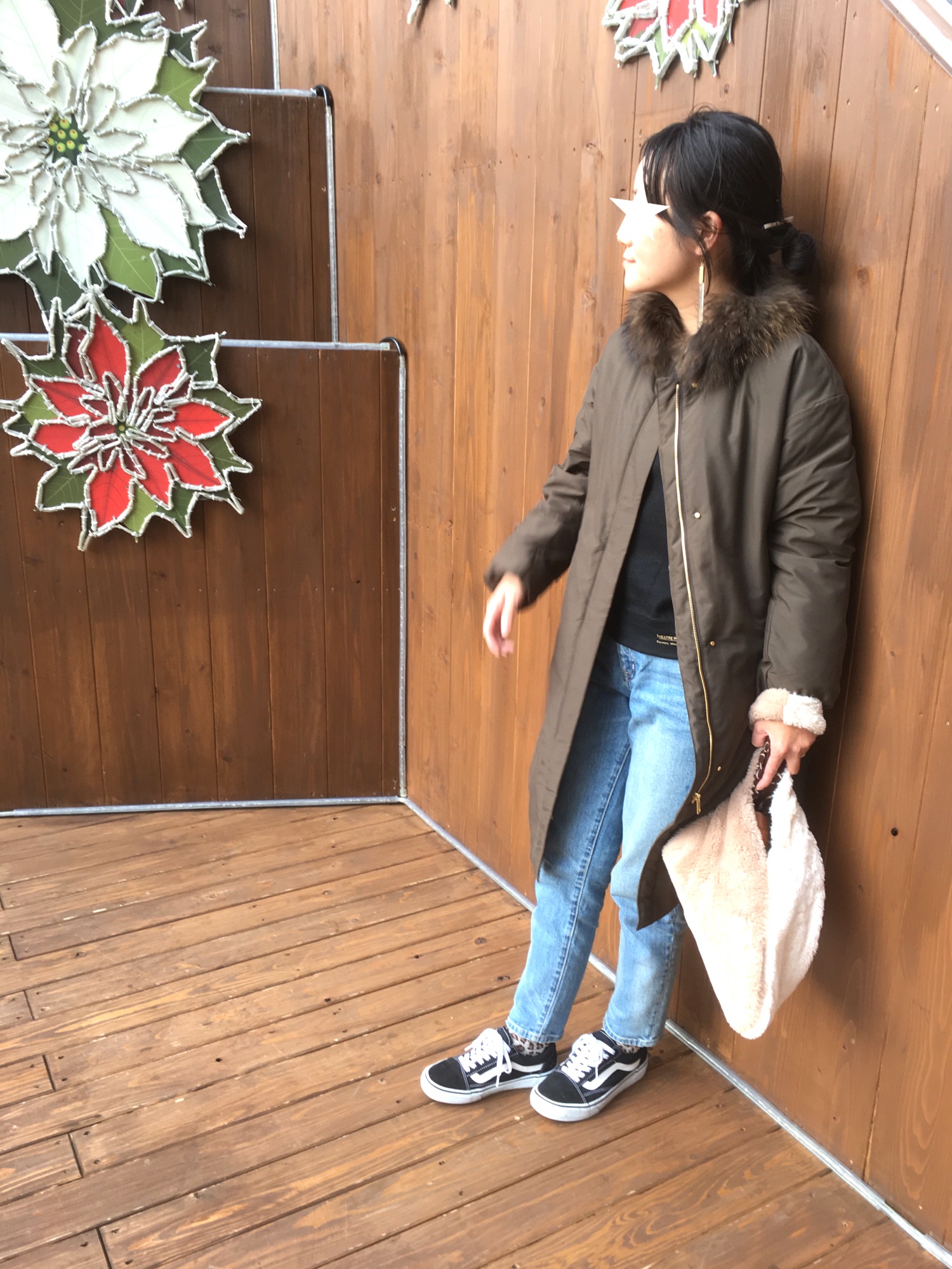 ◇FM 2WAY ファー ノーステッチ ダウン コートを使った人気 