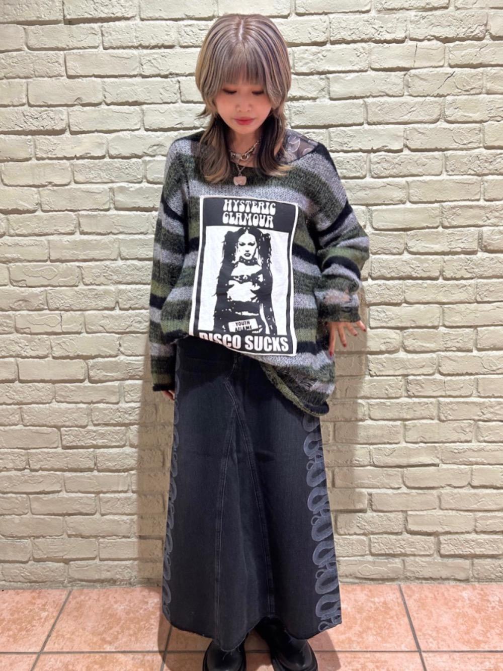 HYSTERIC GLAMOUR DISCO SUCKS クラッシュセーター HYSTERIC GLAMOUR DISCO SUCKS クラッシュセーター