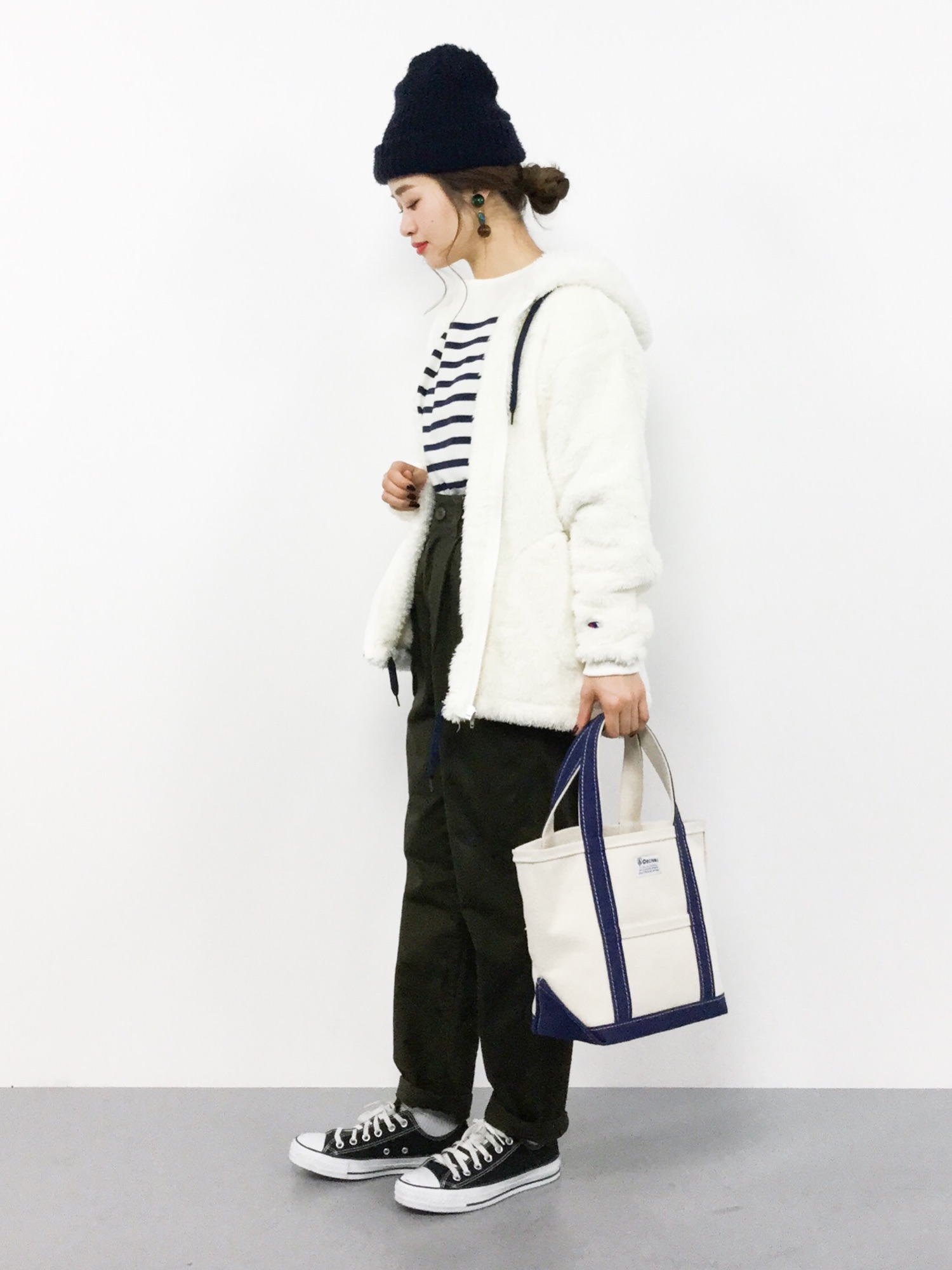 BEAMS BOY（ビームスボーイ）の「Champion / 別注 フード付き ボア 