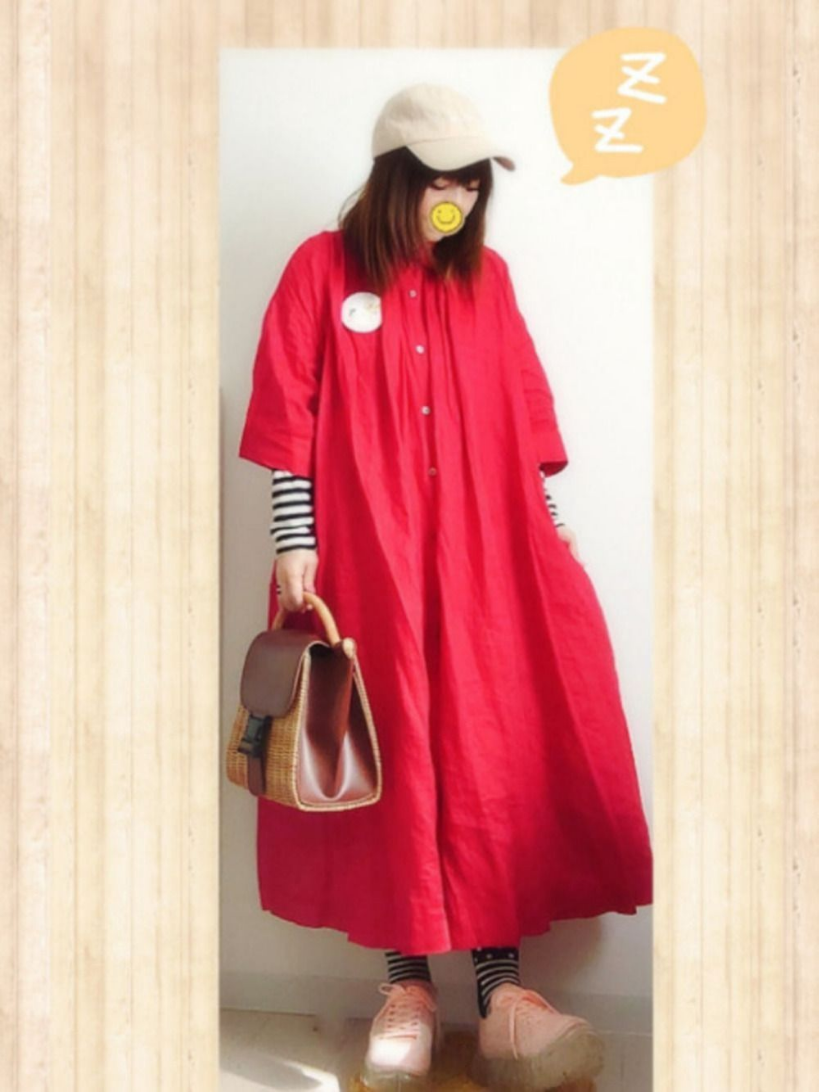 ユニ yuni Fサイズ Aライン シャツワンピース コットン(yuni ユニ yuni Fサイズ Aライン シャツワンピース コットン(yuni