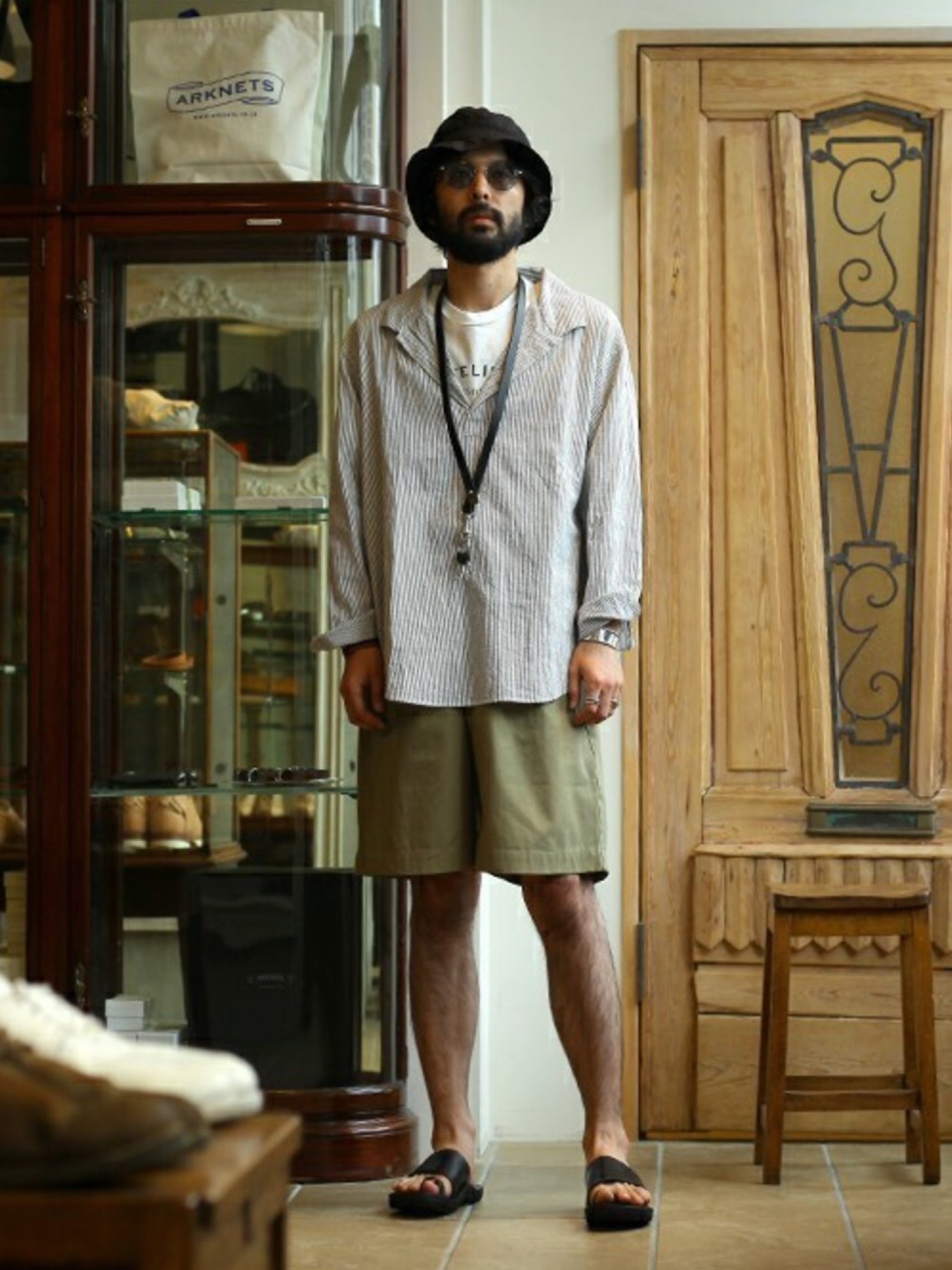 AURALEE（オーラリー）の「WASHED FINX LIGHT CHINO WIDE SHORTS