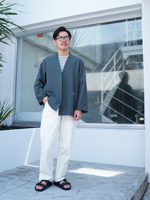 marka（マーカ）の「marka / マーカ：LAPELLESS SHIRT JACKET - w.m