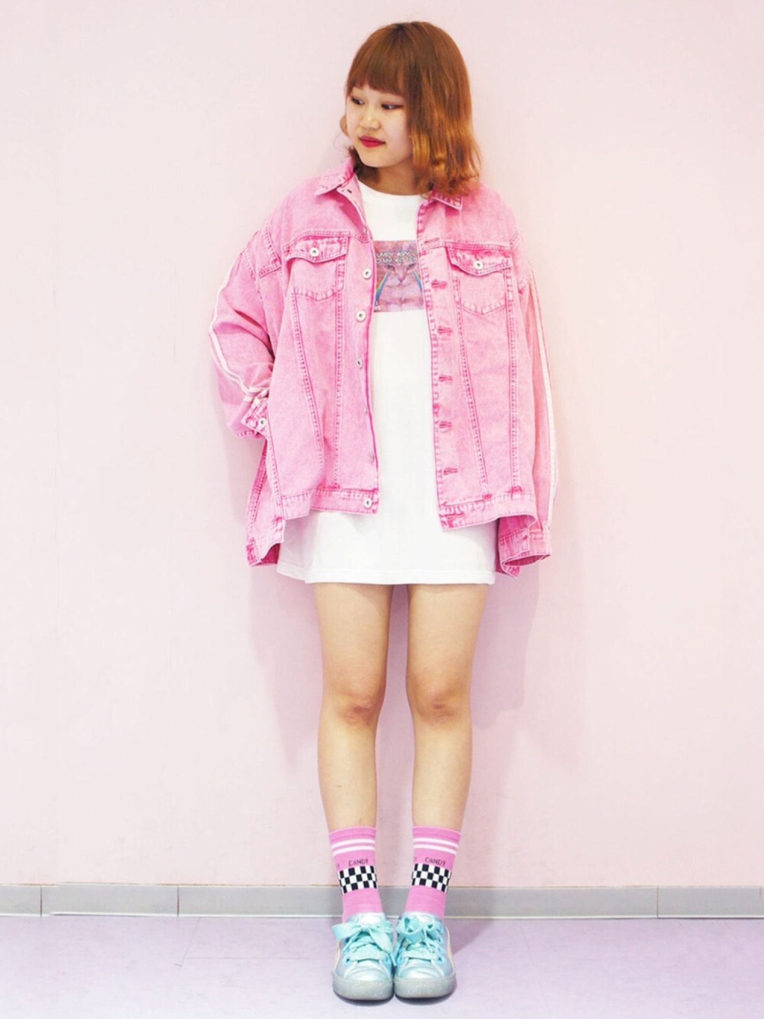 candy stripper ロゴ総柄デニムセットアップ candy stripper ロゴ総柄デニムセットアップ