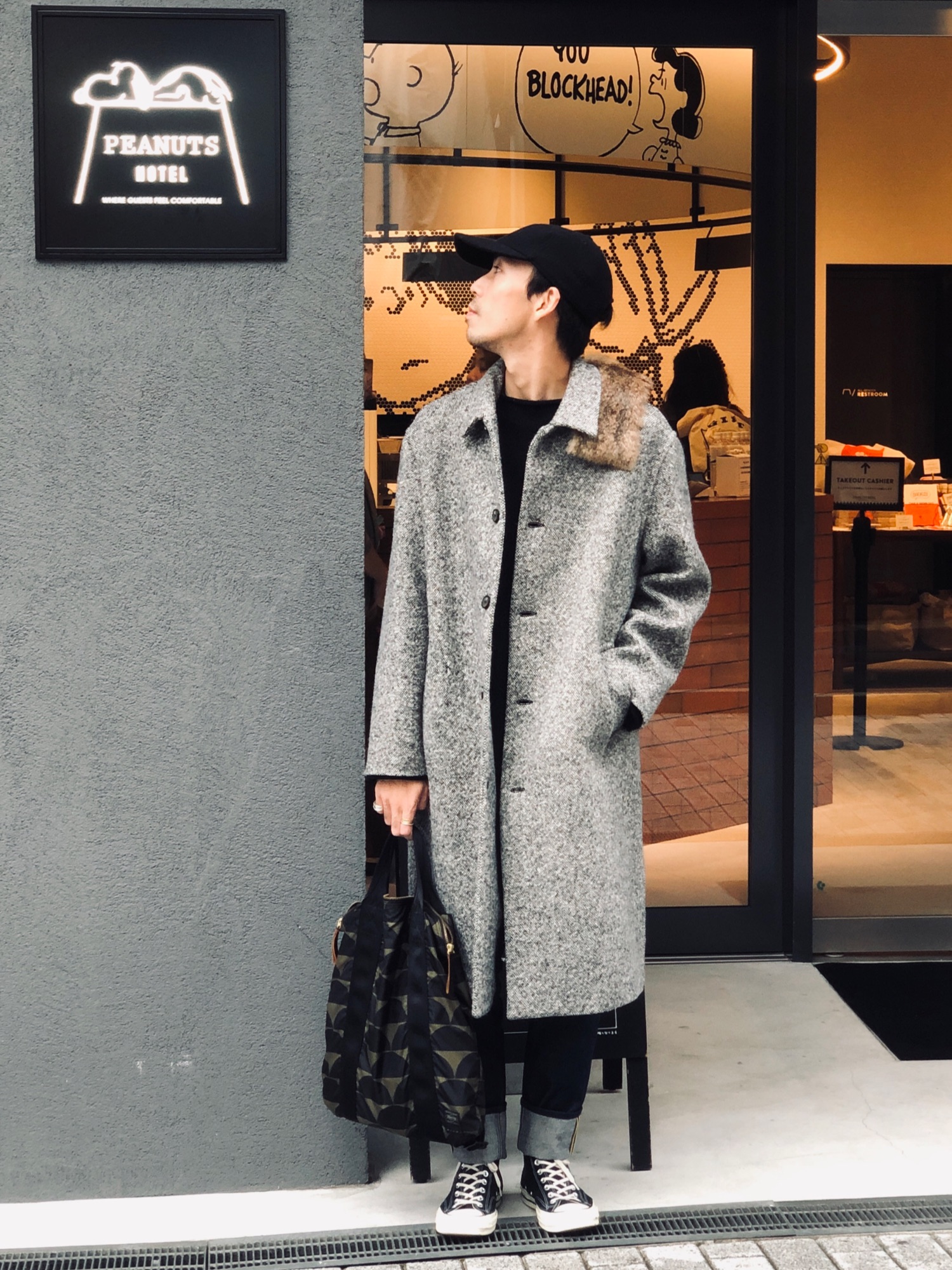 MAISON FLANEURのステンカラーコートを使った人気ファッション